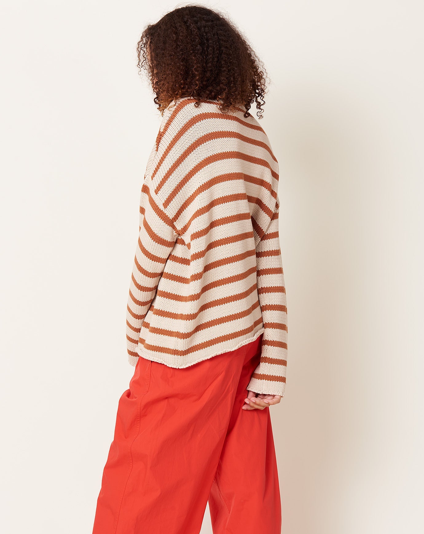 Demylee Lamis Stripe Sweater in Natural & Brown
