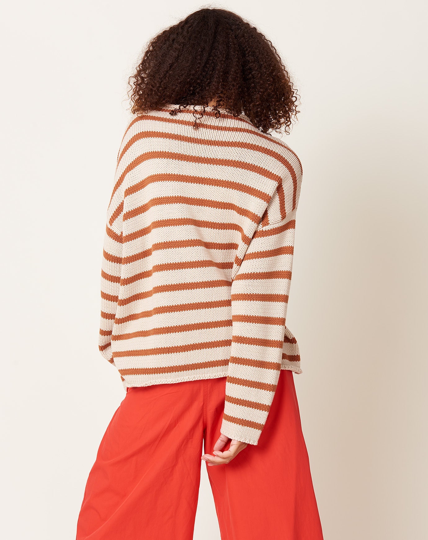 Demylee Lamis Stripe Sweater in Natural & Brown