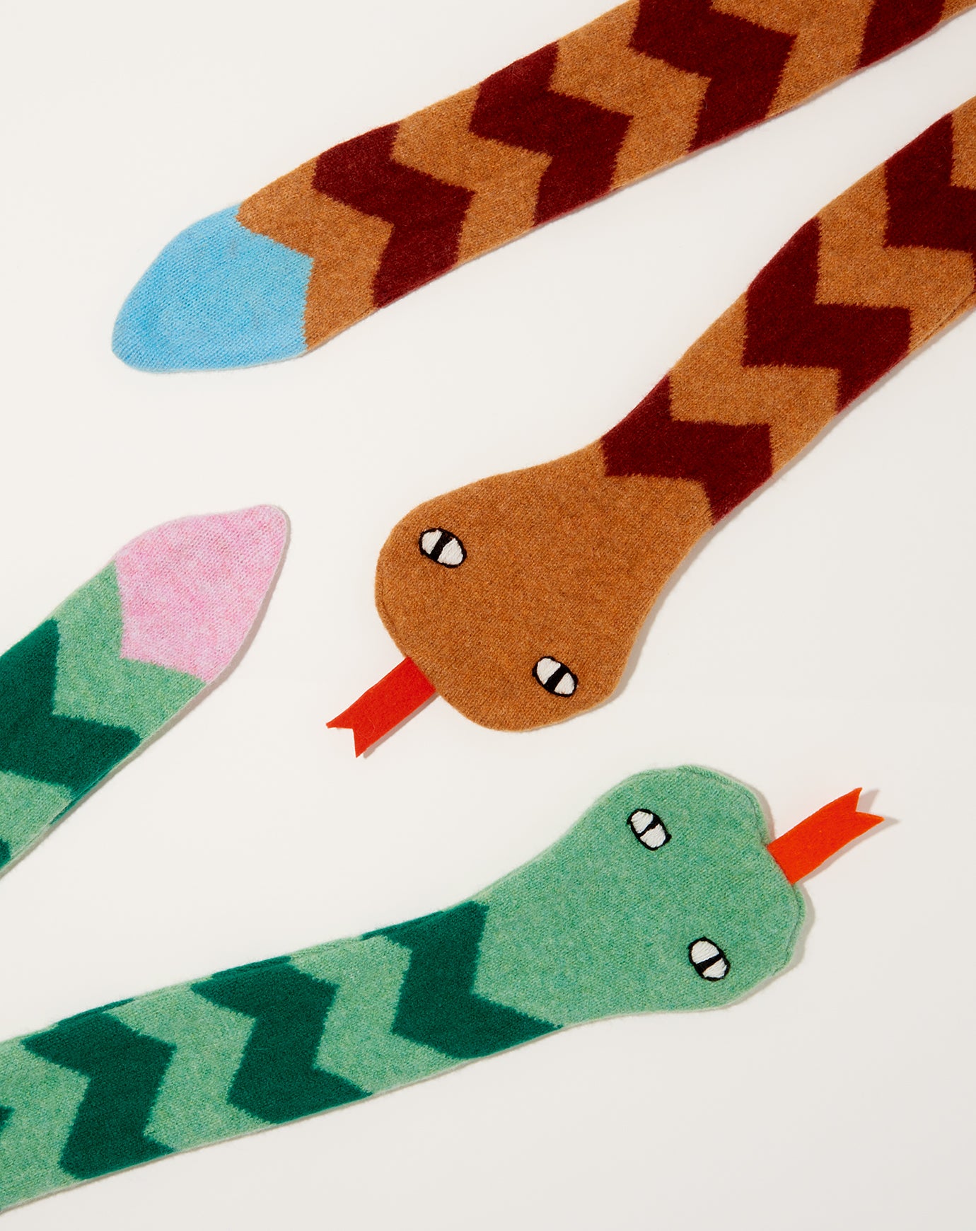 Donna Wilson Snake Scarf in Gold and Rust