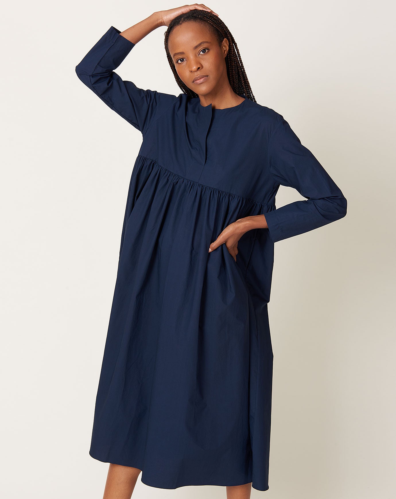 Fabian Pigna Magna Dress in Navy