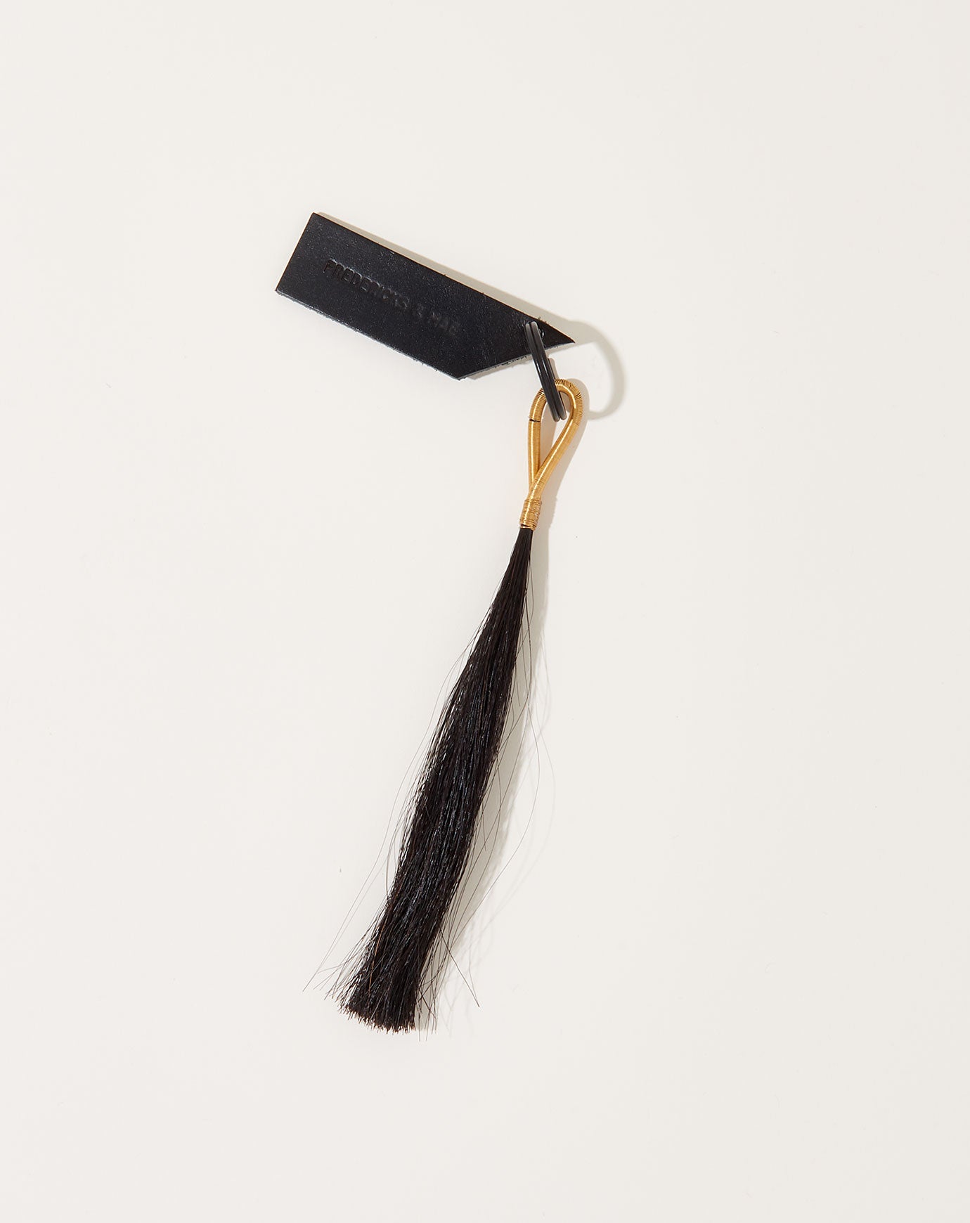 Fredericks & Mae Wire Tassel Keychain in Brass/Black