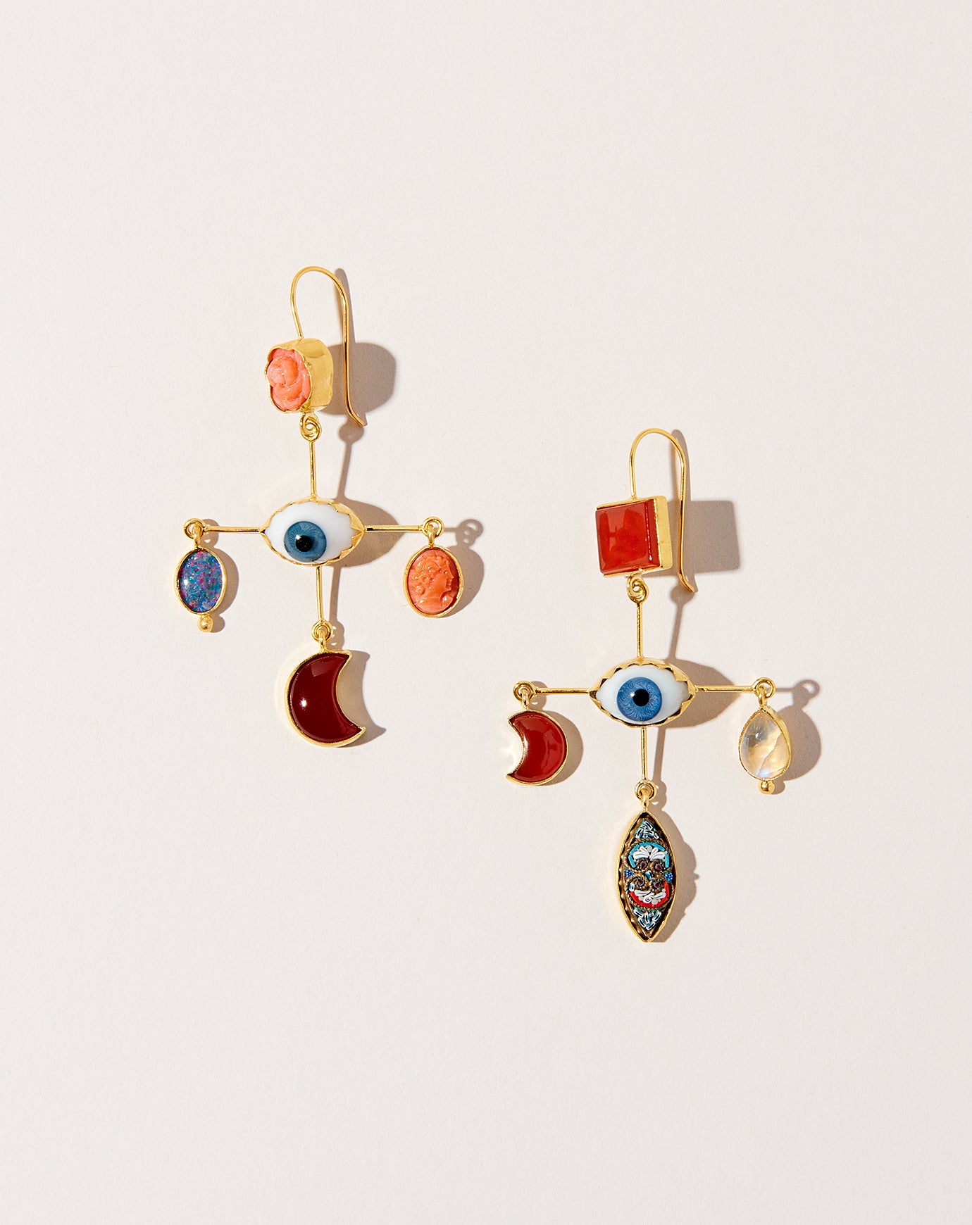 Grainne Morton Eye Cross Drop Earrings