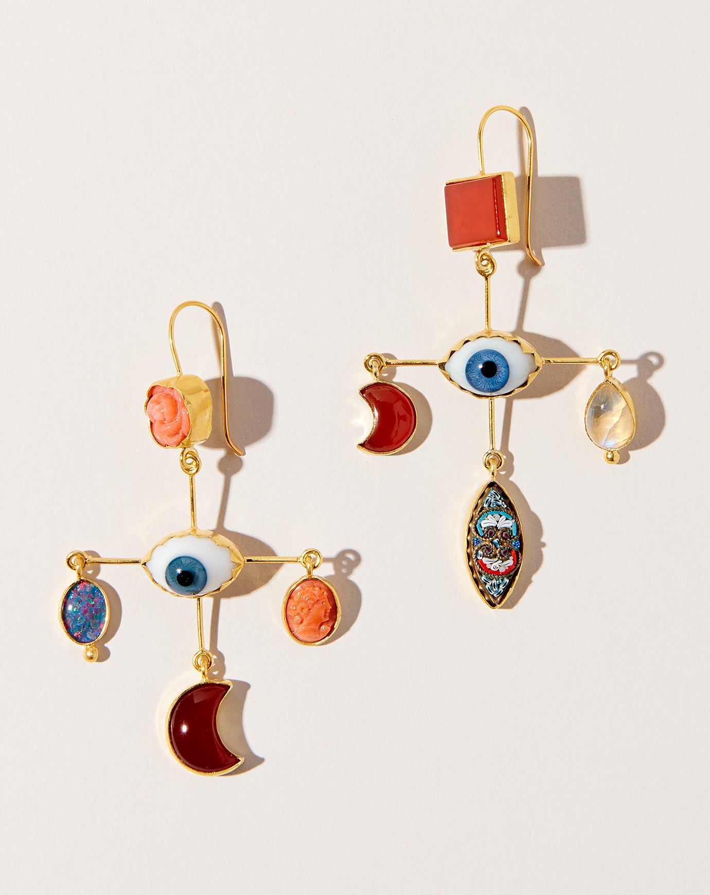 Grainne Morton Eye Cross Drop Earrings