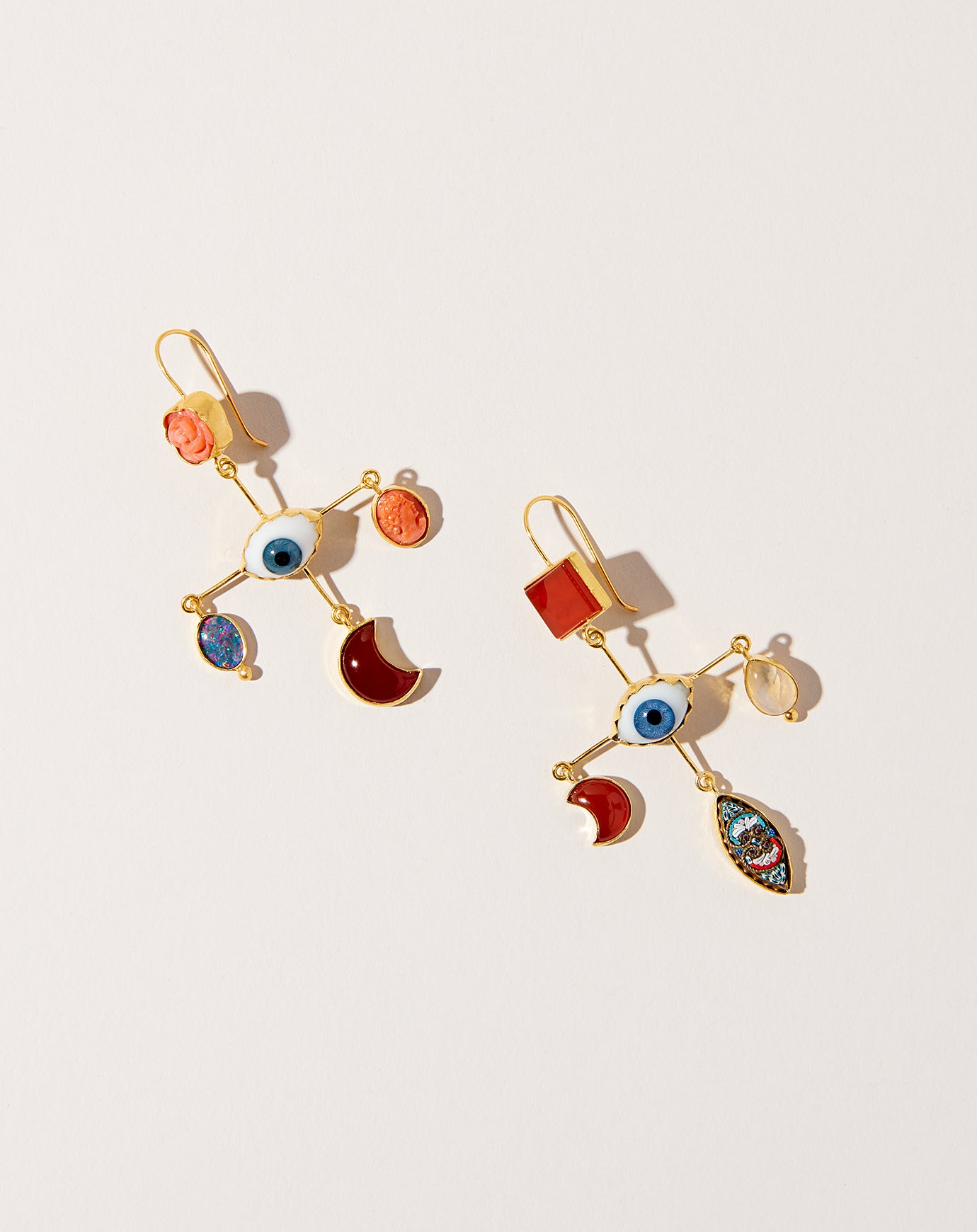 Grainne Morton Eye Cross Drop Earrings