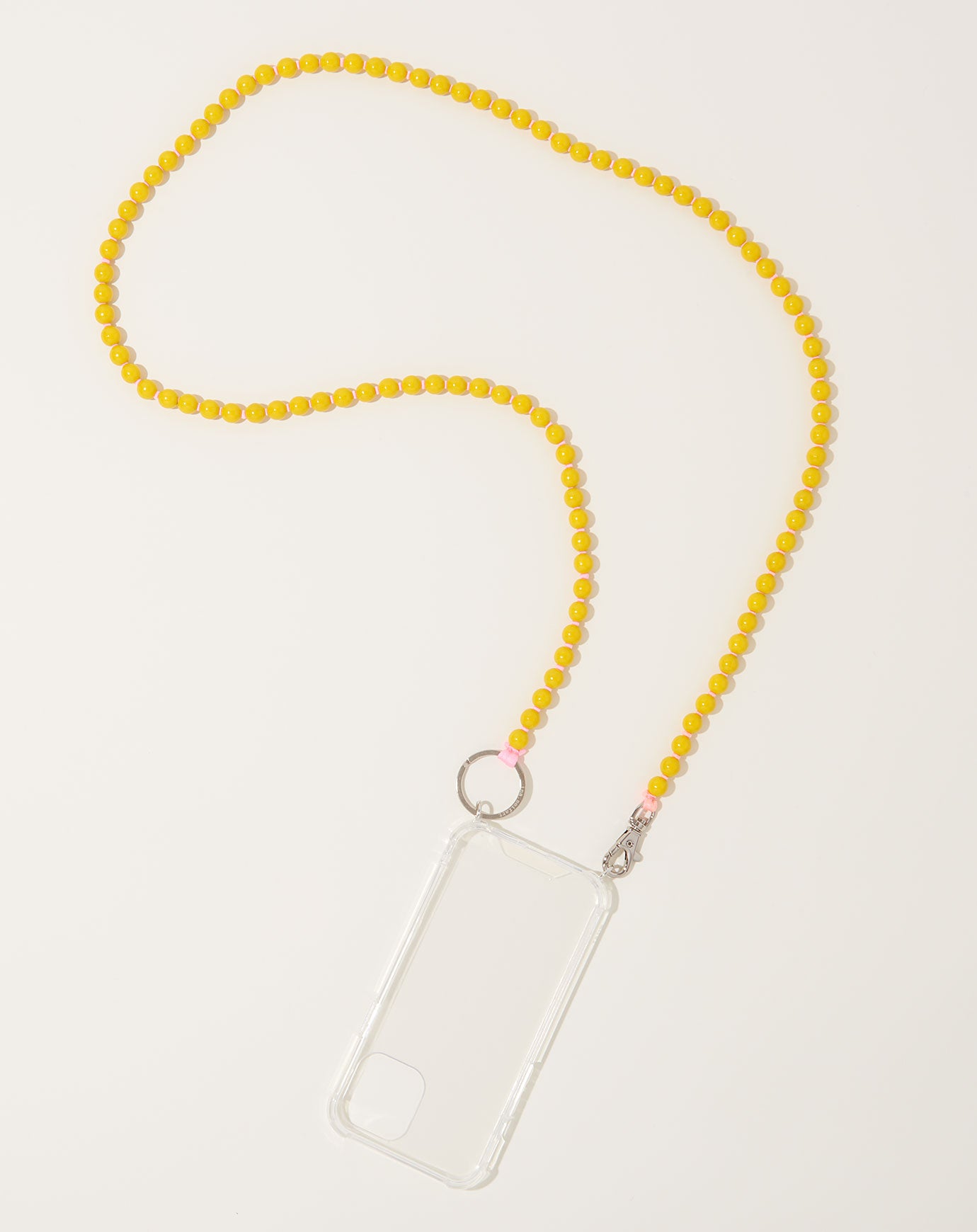 Ina Seifart Handykette iPhone Necklace in Yellow on Rose