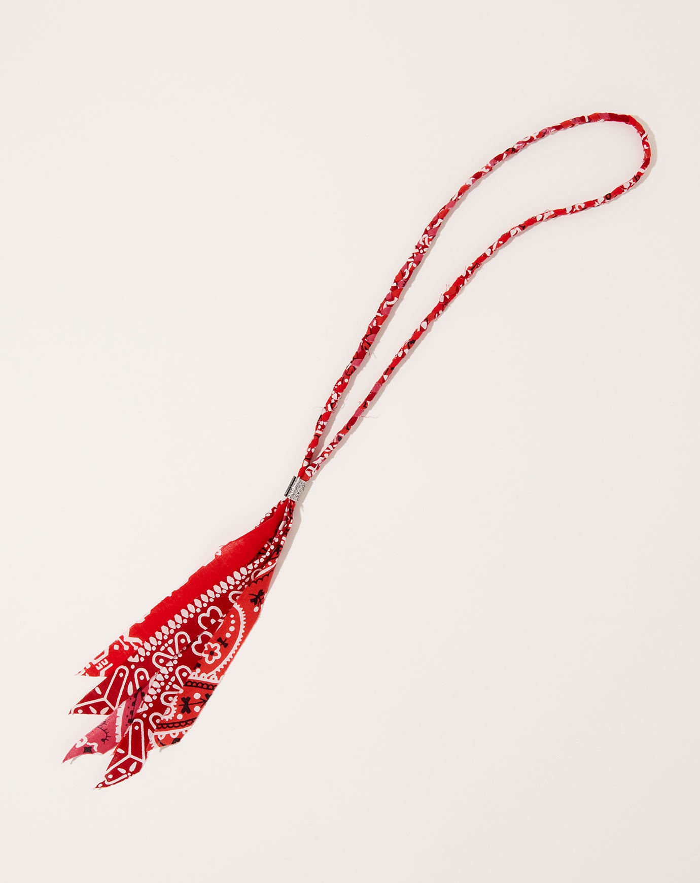 Kapital Bandana Fringe Necklace in Red