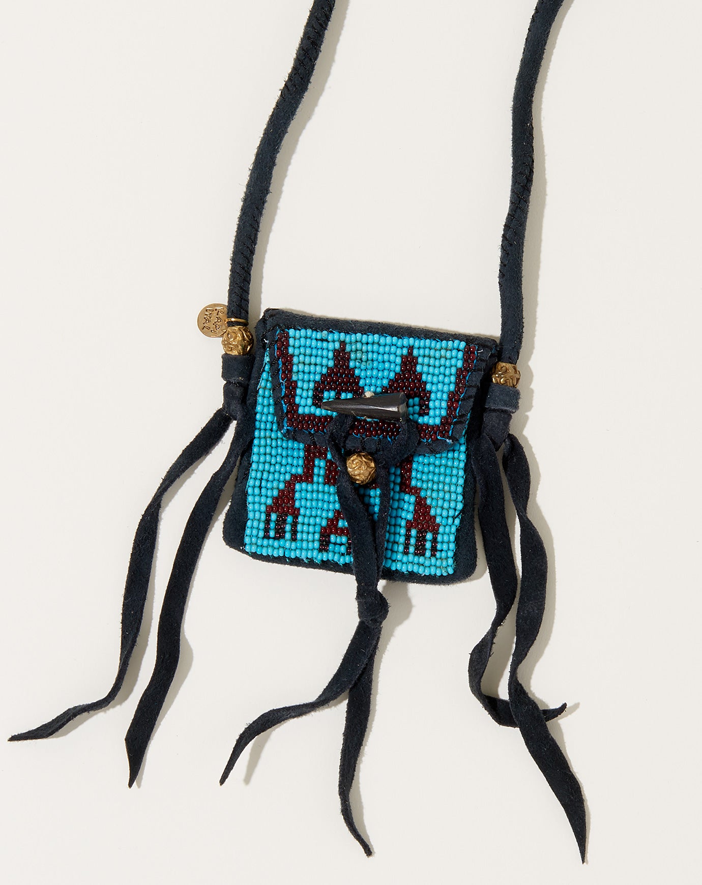 Kapital Deer Leather Pueblo Rain Charm in Black