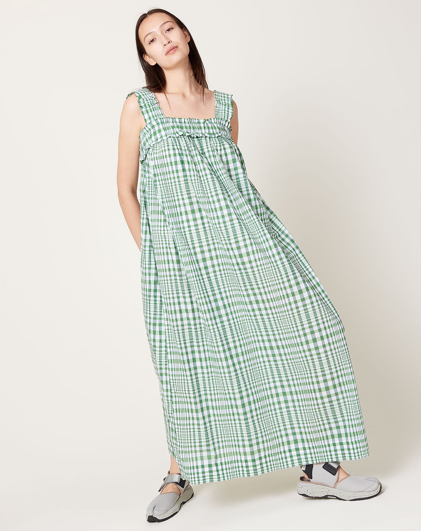 Kowtow Orchard Dress in Field Check