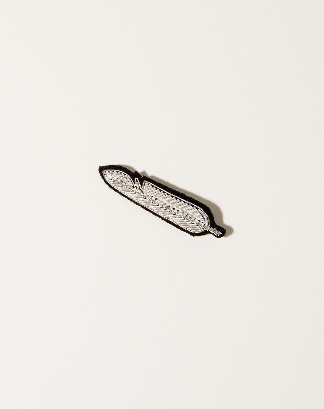 Macon Et Lesquoy Silver Feather Pin