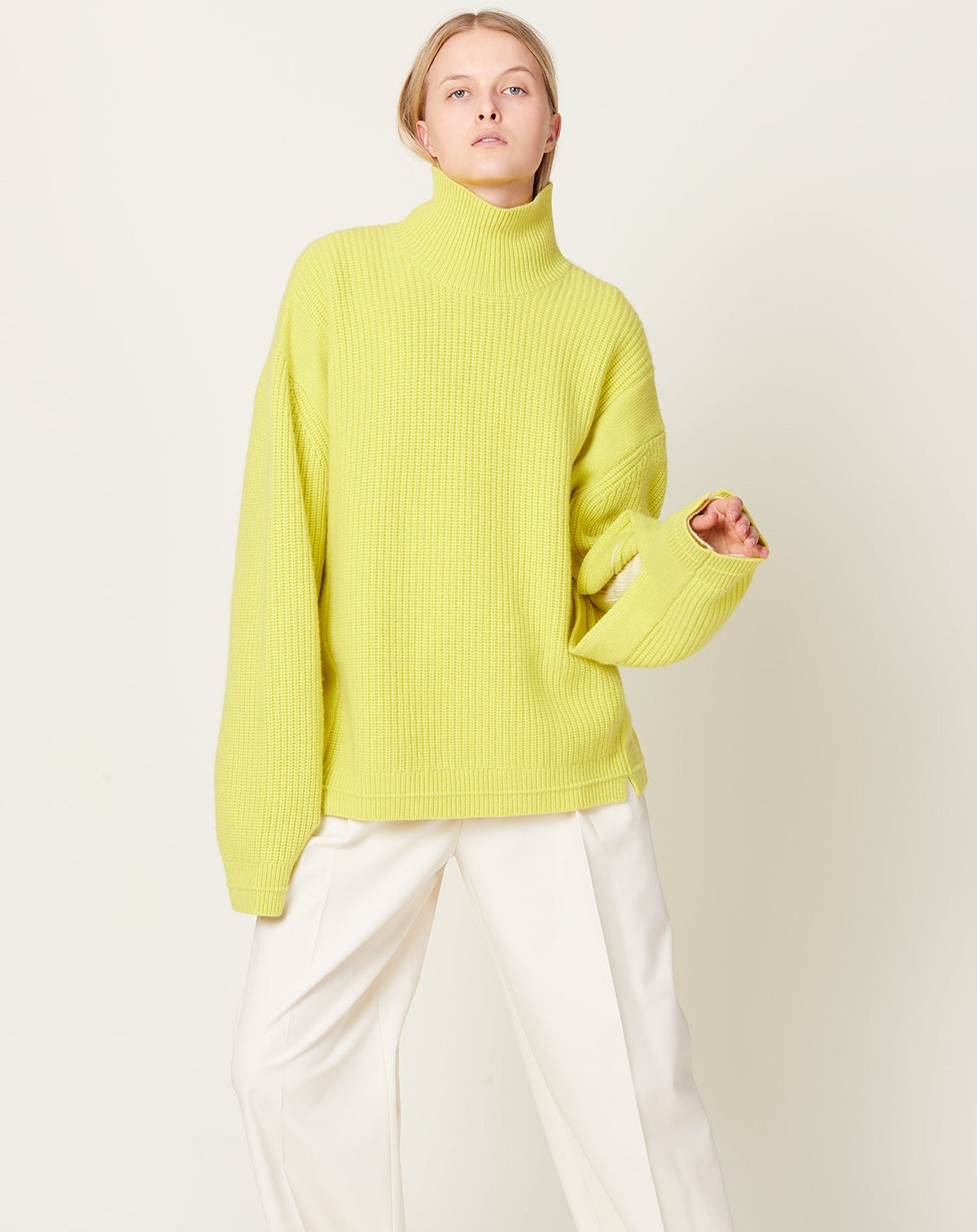 Oversized Turtleneck in Maize Yellow | Maria McManus | Covet + Lou 