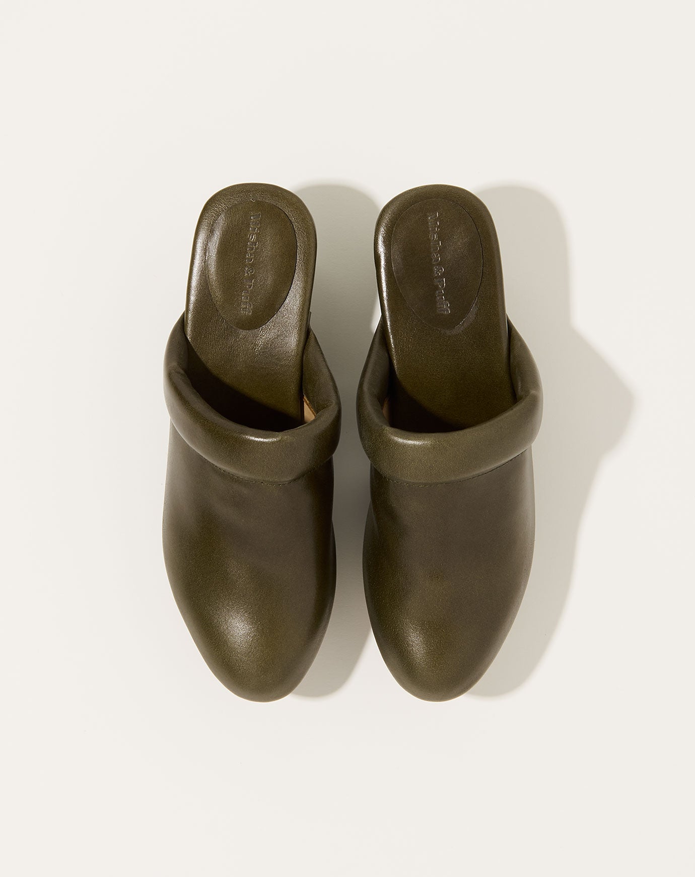 Misha & Puff Pillow Clog in Olive