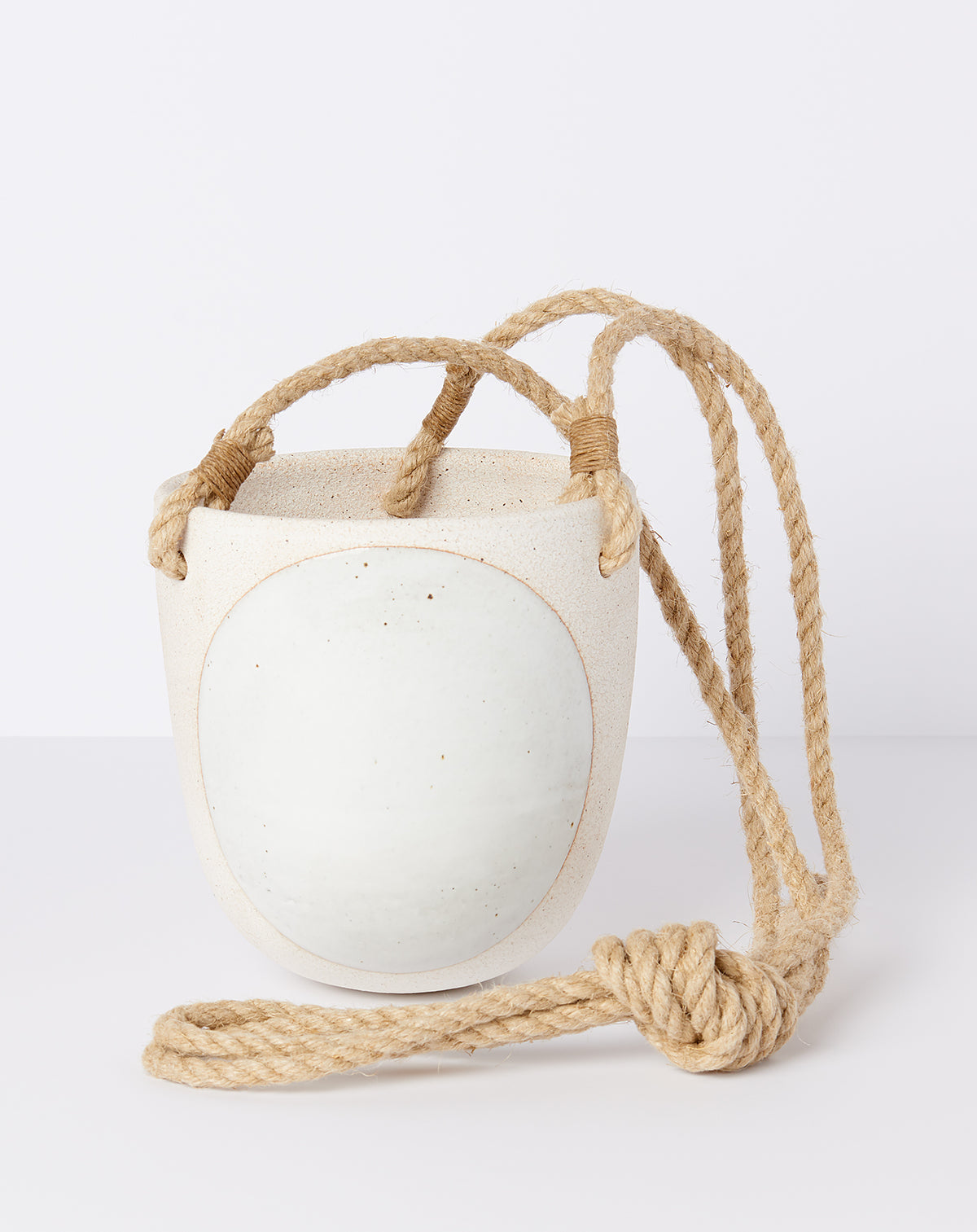 white rope hanging planter Hanging Planter in Full Moon White | MQuan | Covet + Lou