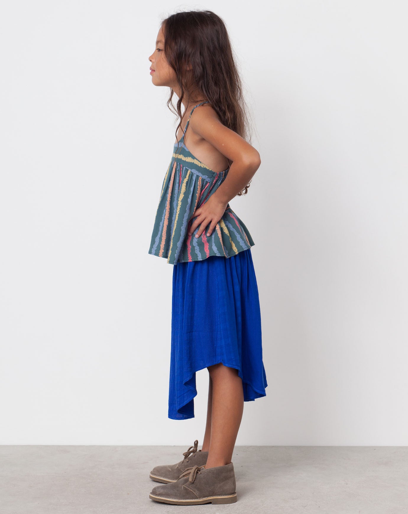 Nico Nico Joplin Textured Skirt in Blueberry