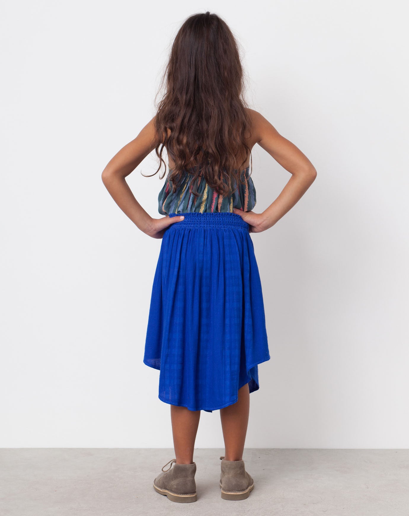 Nico Nico Joplin Textured Skirt in Blueberry