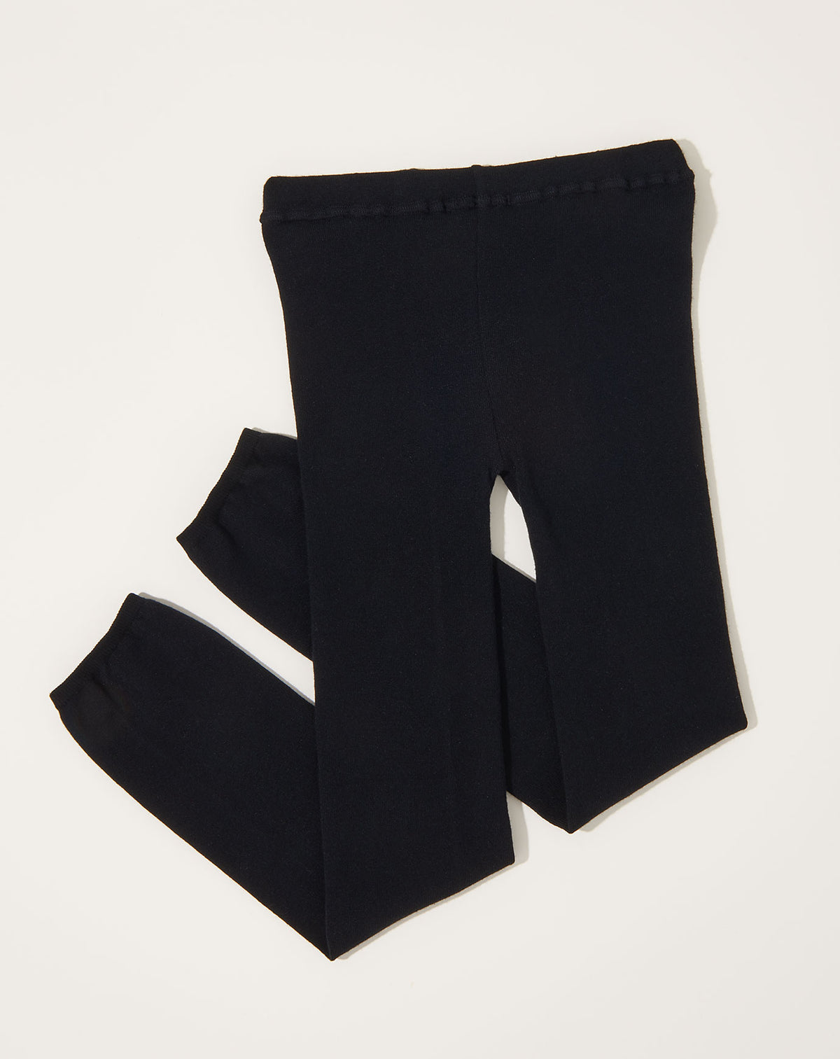 Silk Cotton Leggings in Black, Nishiguchi Kutsushita
