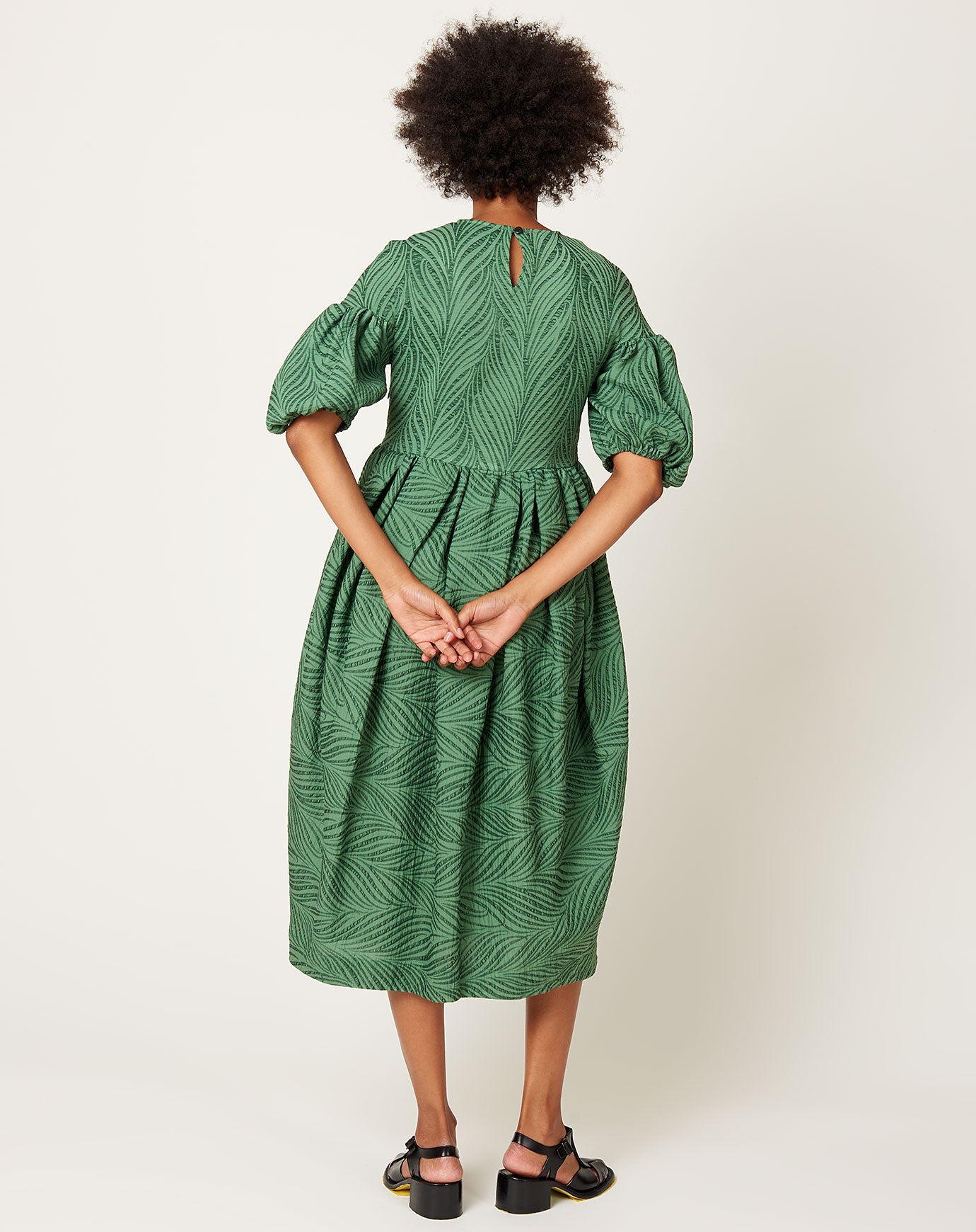 No. 6 Francis Dress in Emerald Bamboo