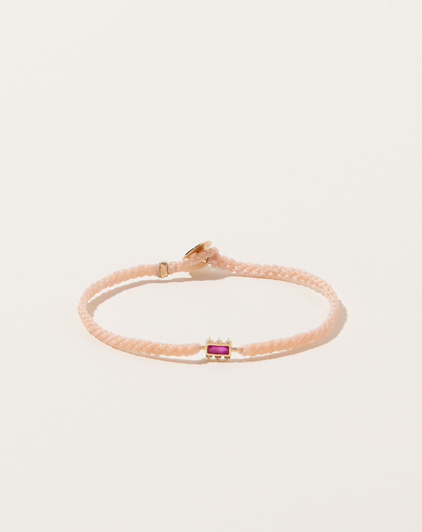 Scosha Ruby Mosaic Charm Macrame Bracelet