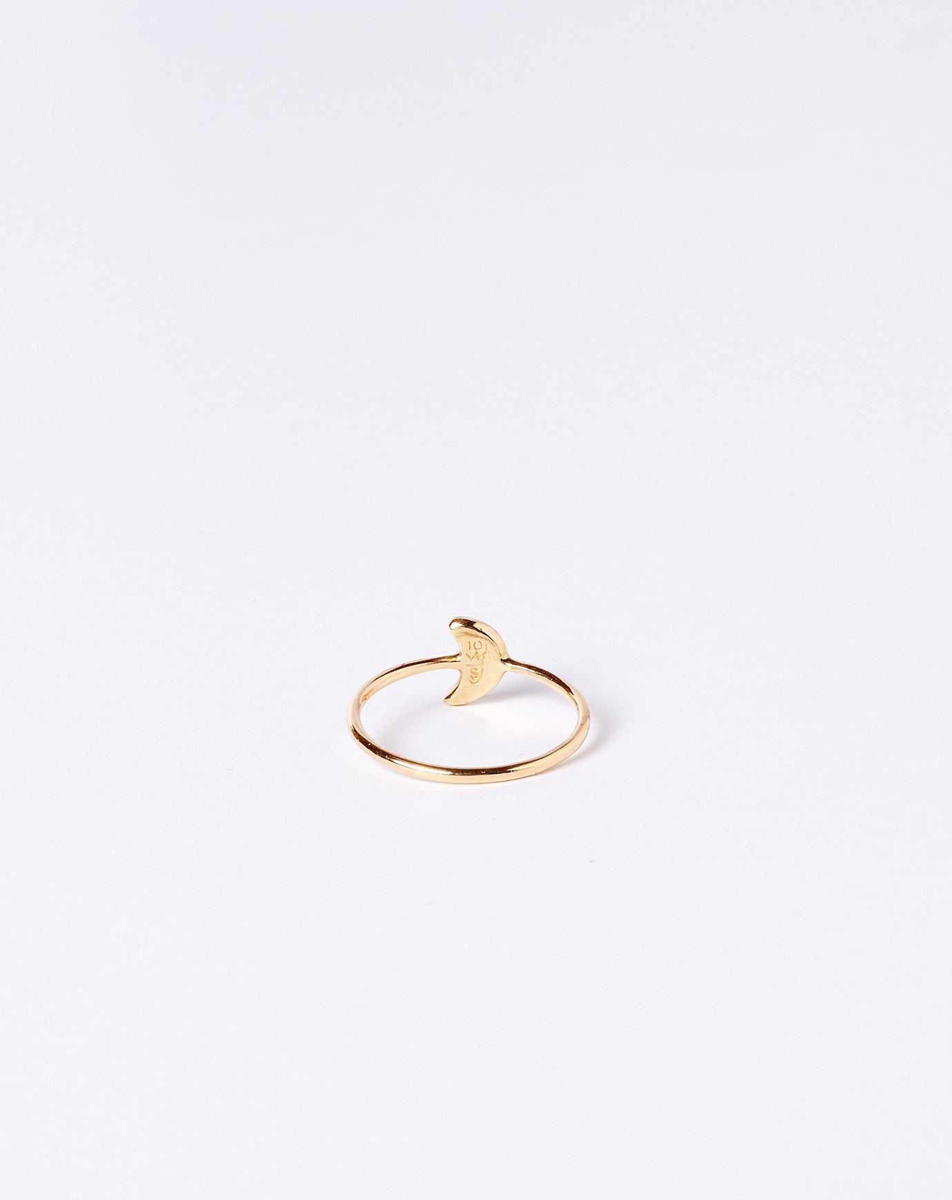 Tiny Moon Ring in Gold