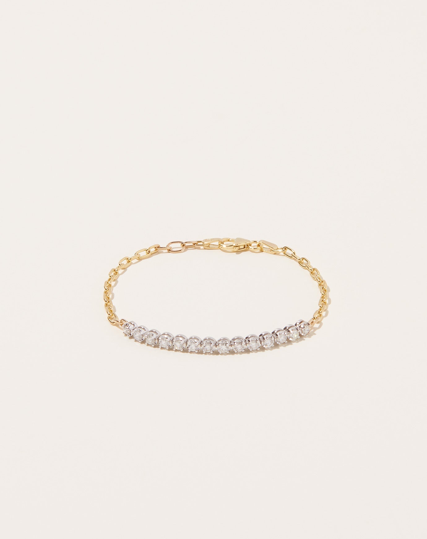 Selin Kent Simone Partial Tennis Bracelet in 14k White and Yellow Gold