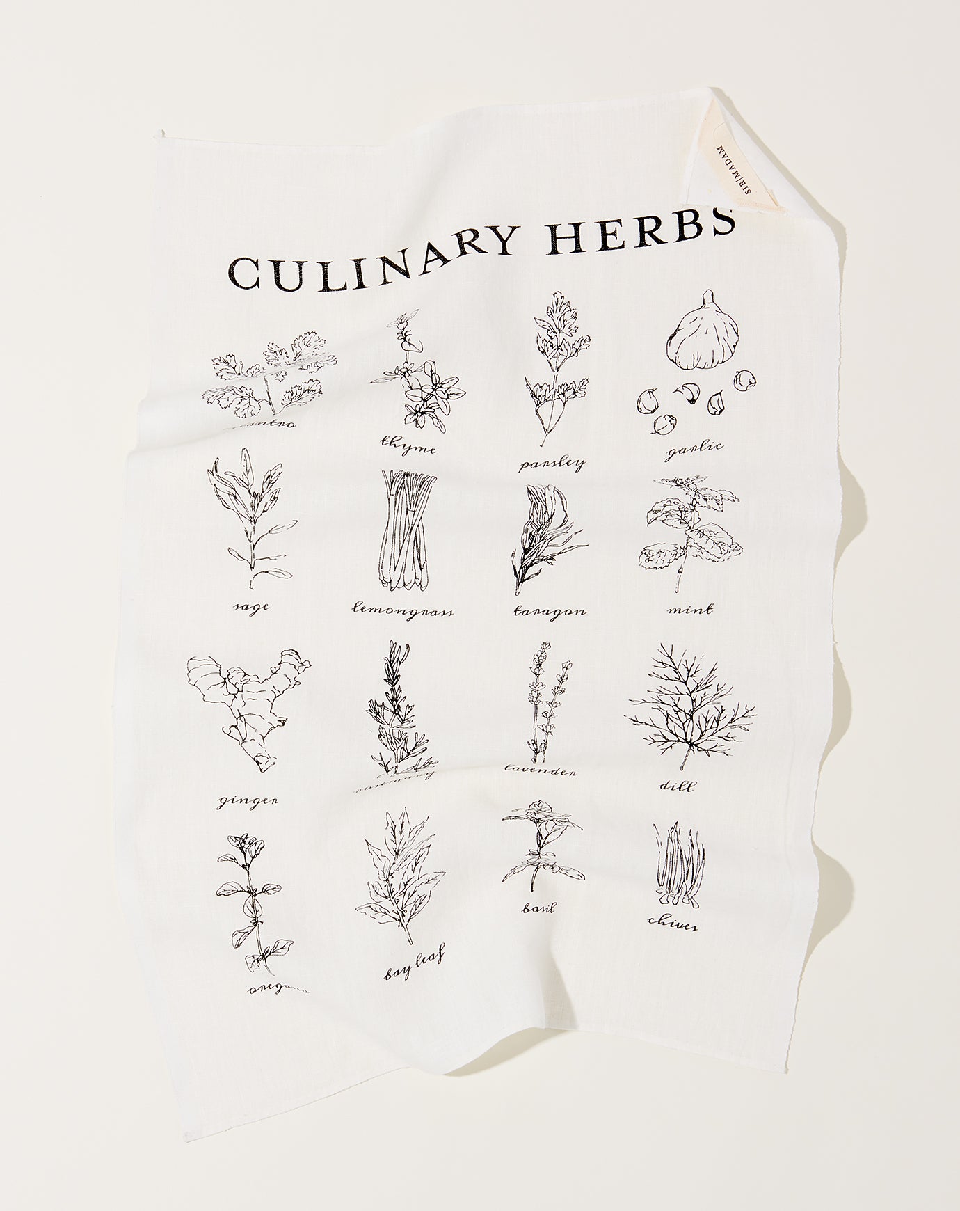 Sir Madam Culinary Herbs Tea Towel