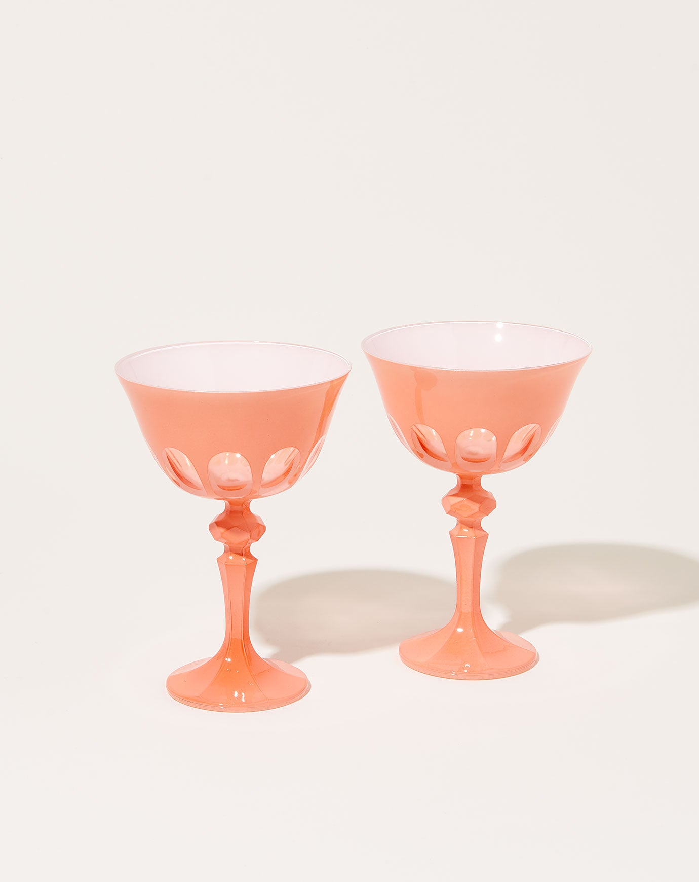 Sir Madam Rialto Glass Coupe Set in Salmon