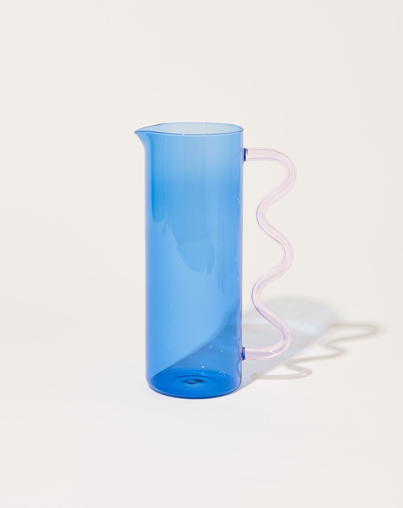 Sophie Lou Jacobsen Wave Pitcher in Blue with Pink