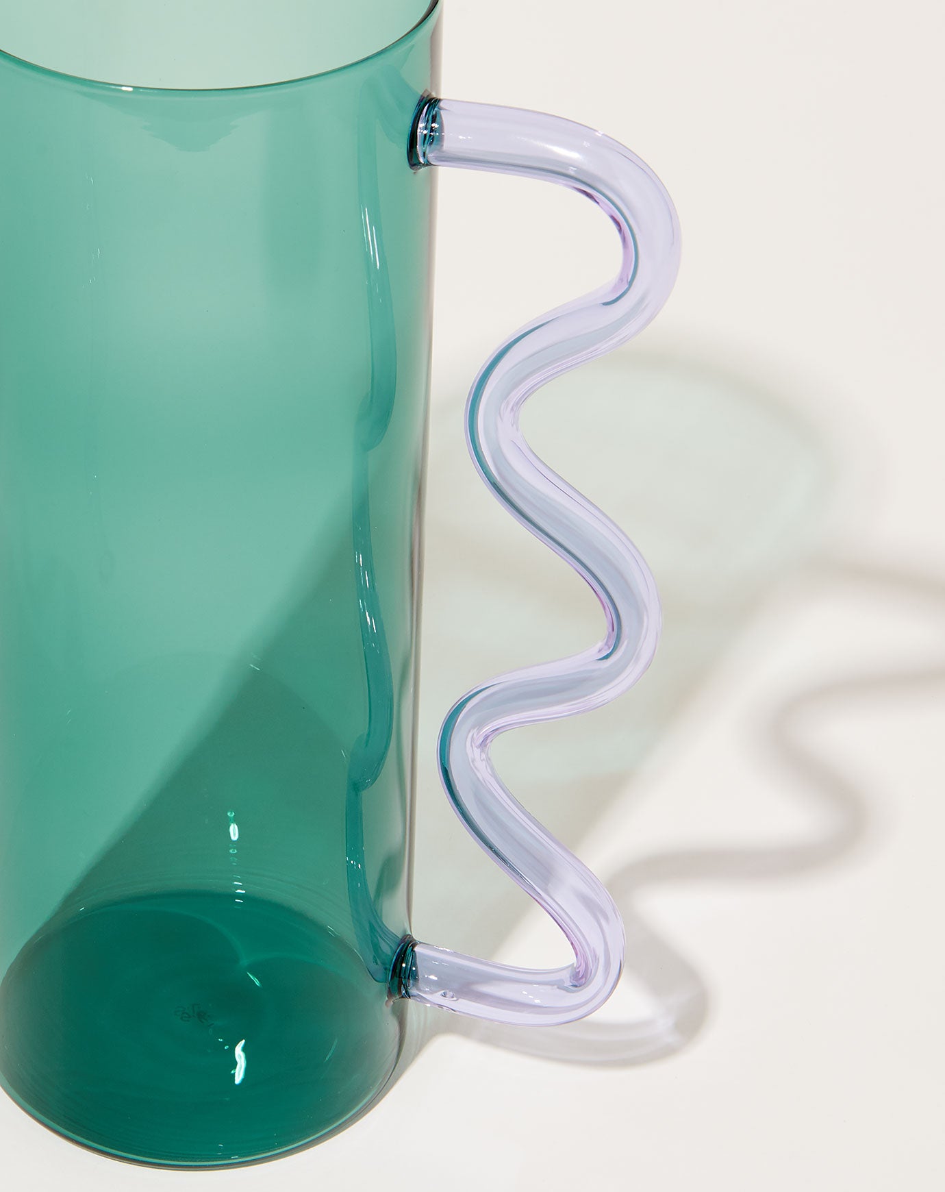 Sophie Lou Jacobsen Wave Pitcher in Teal with Lilac