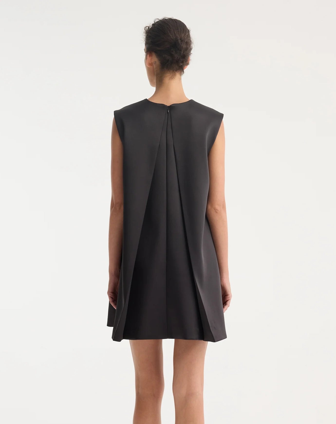 Róhe Sculptural Cape Dress in Black