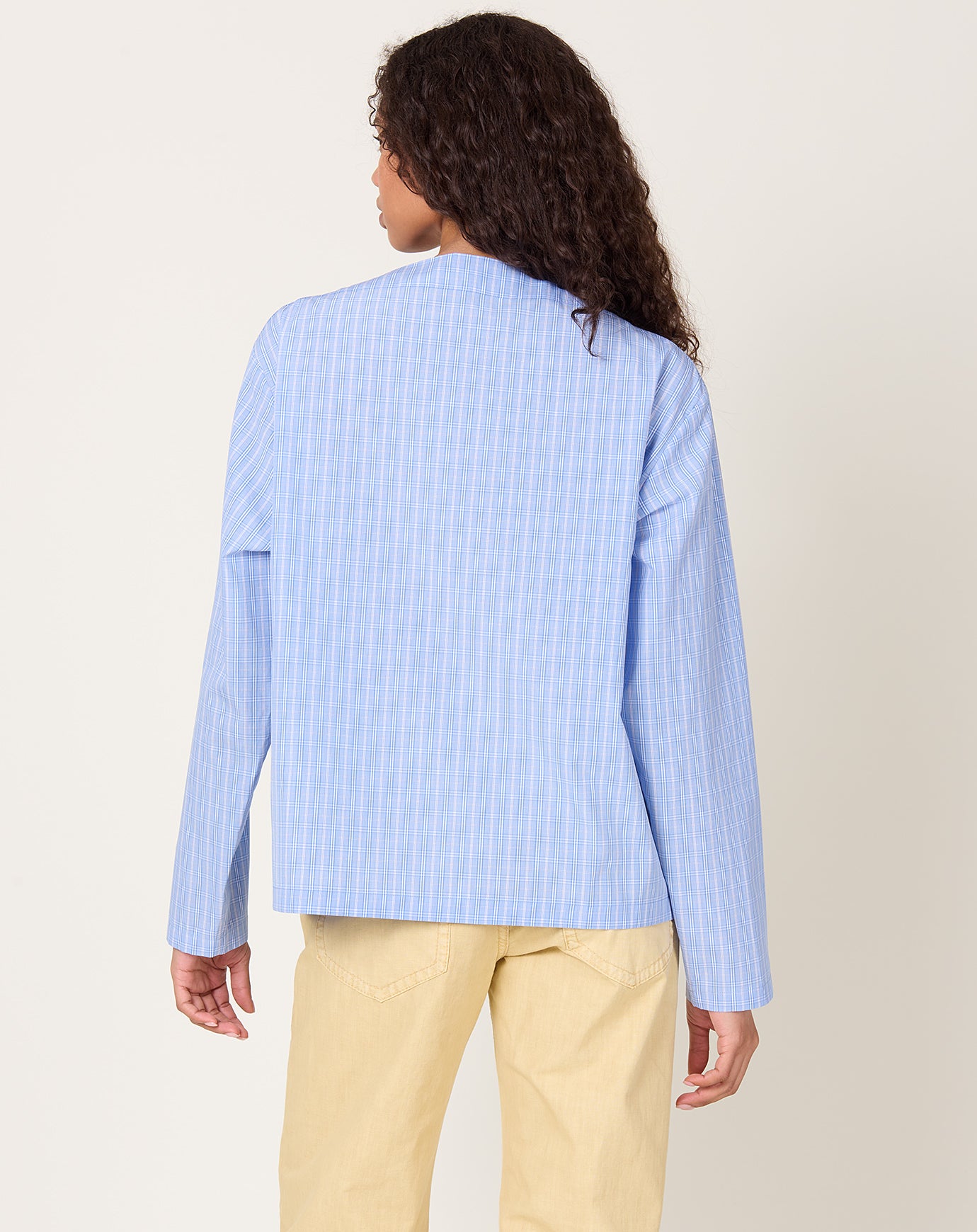 6397 Bateau Shirt in Blue Check