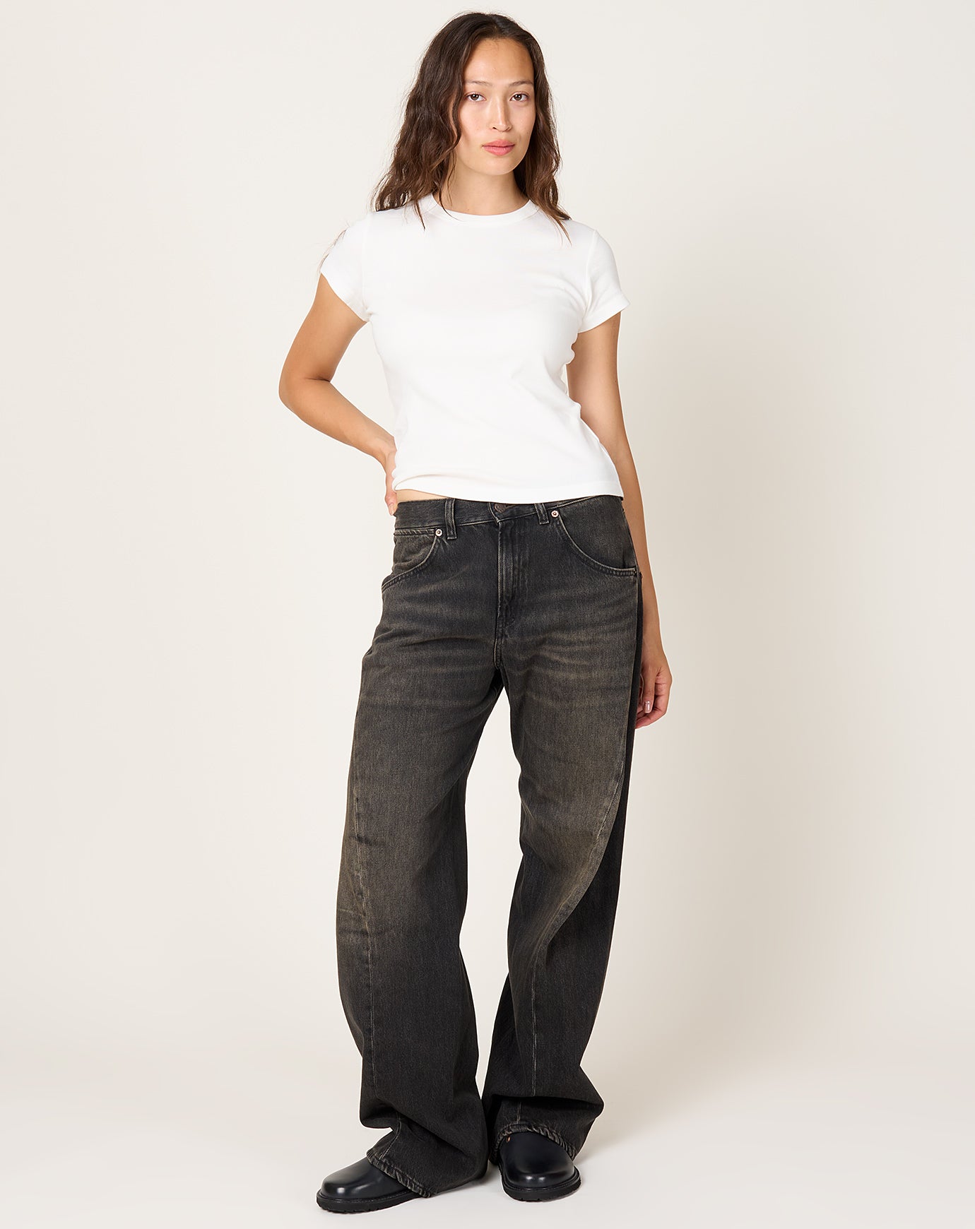 6397 Big Twisted Seam in Mineral Black