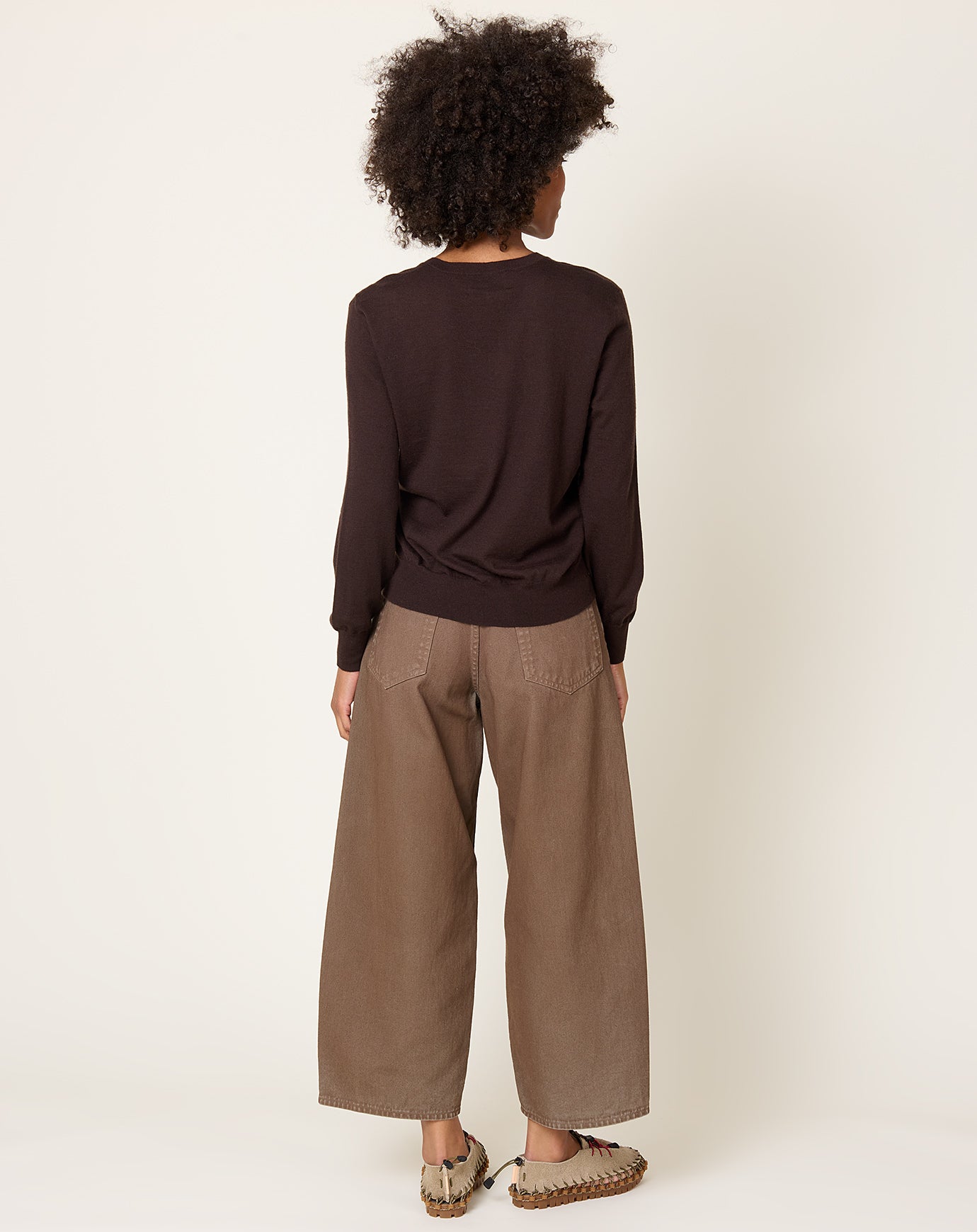 6397 Cropped Roomy Jean in Earth Clay