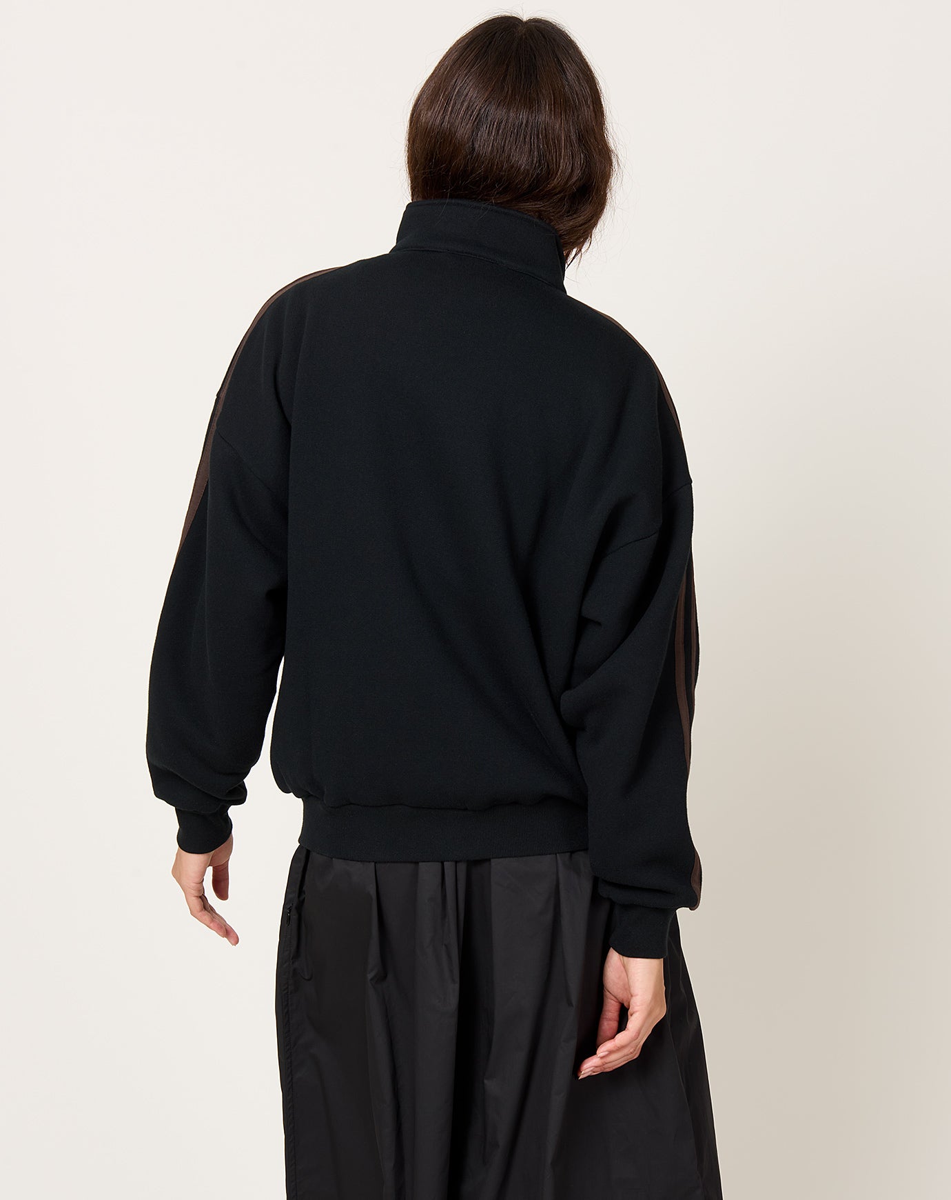 6397 Fleecy Track Zip Up in Black