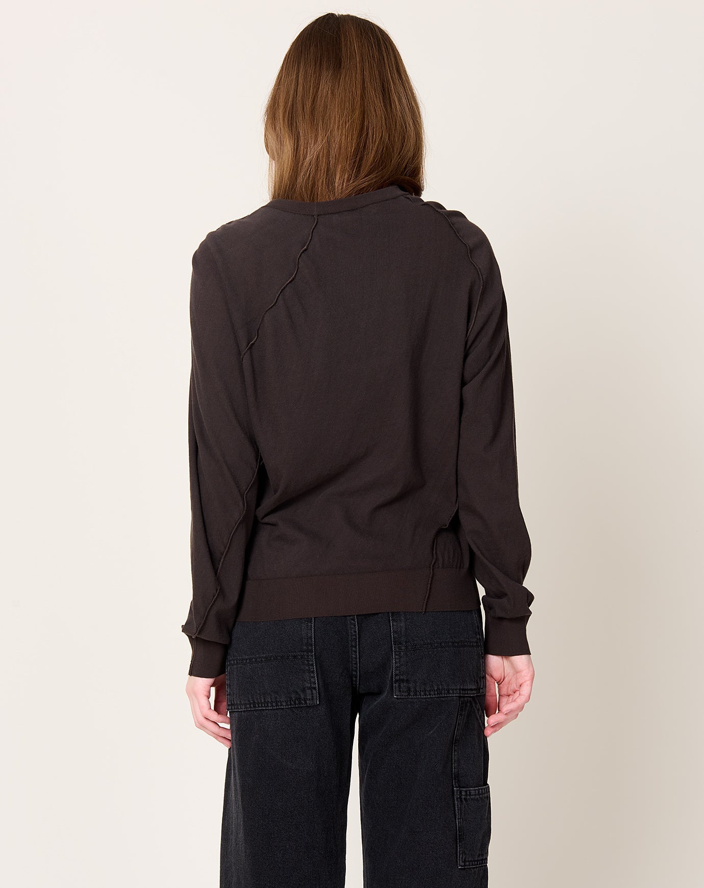 6397 Inside Out Crewneck in Espresso