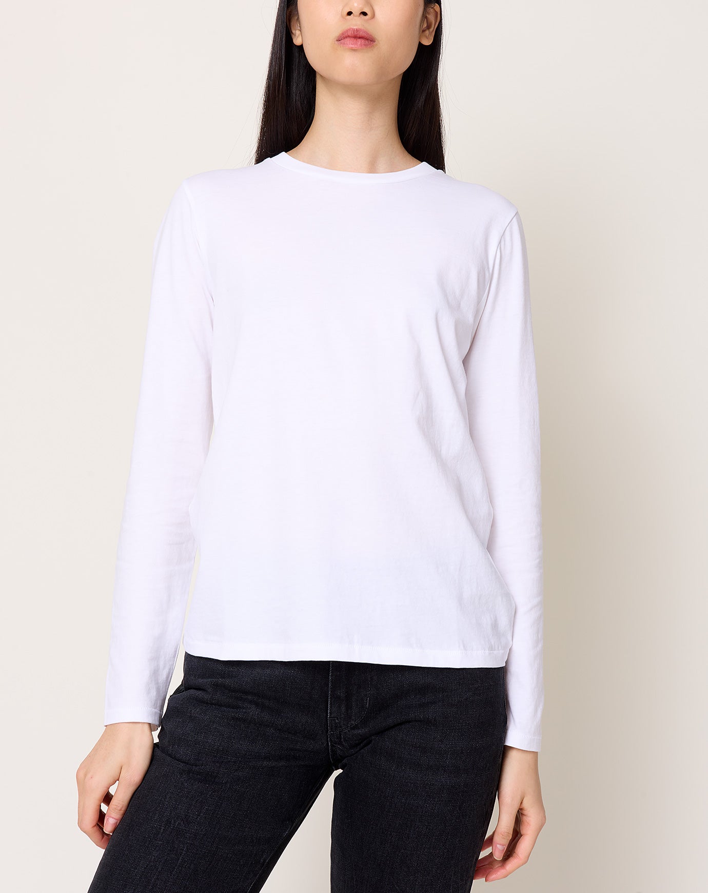 6397 L/S Mini Boy T in Optic White