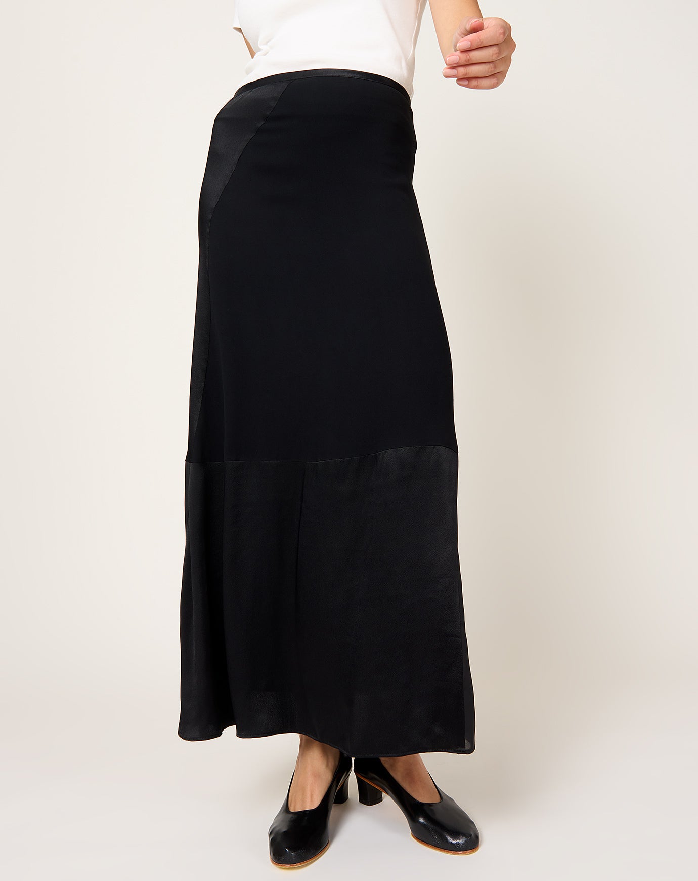 6397 Patchwork Skirt in Black