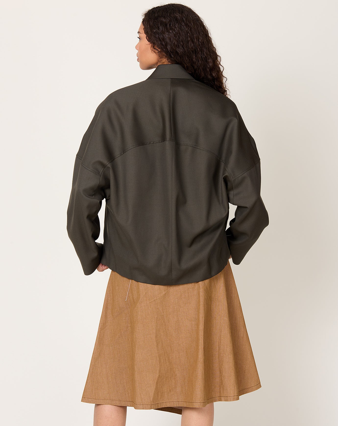 6397 Relaxed Cardigan Blazer in Army