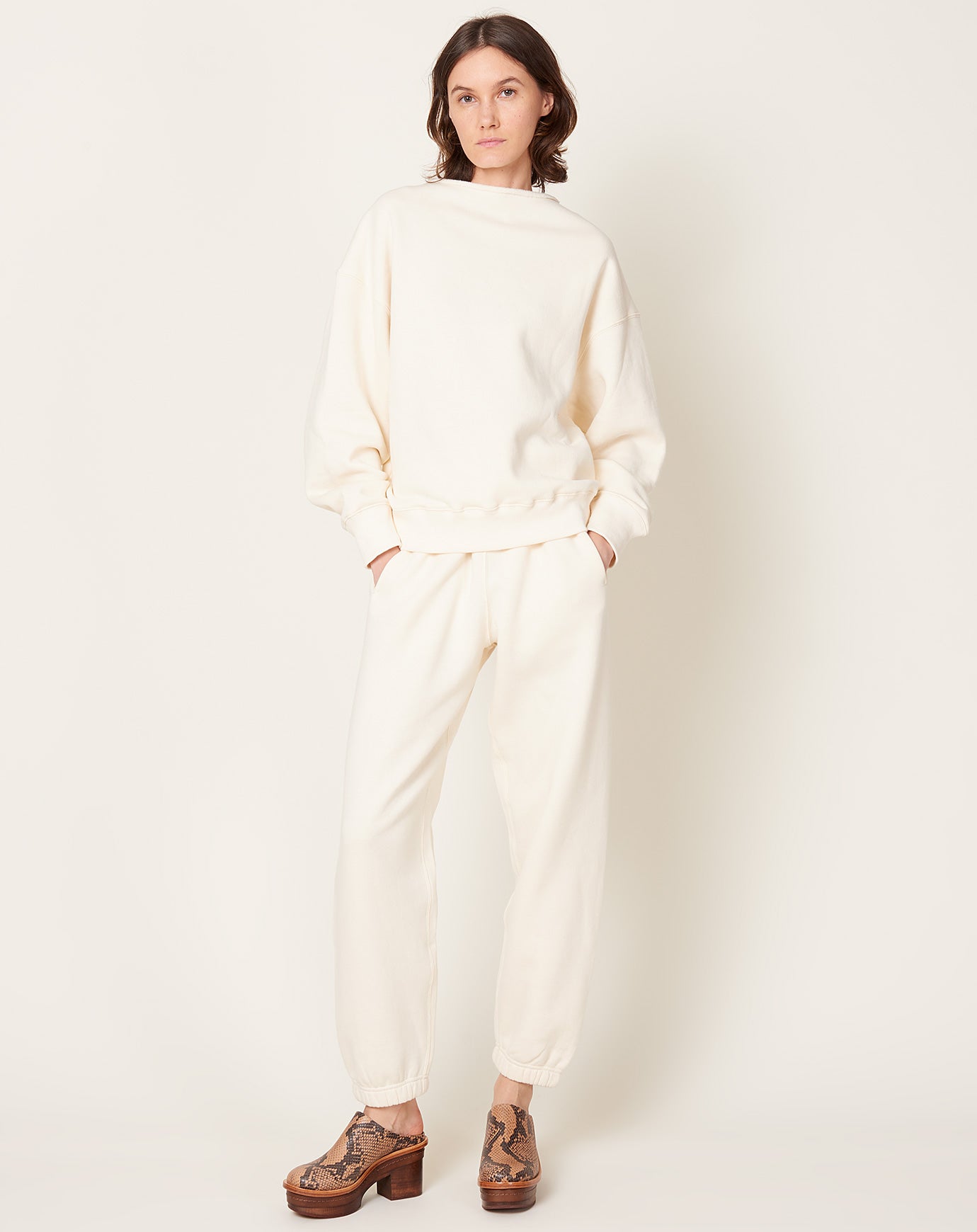 6397 Rolled Neck Sweatshirt in Ivory