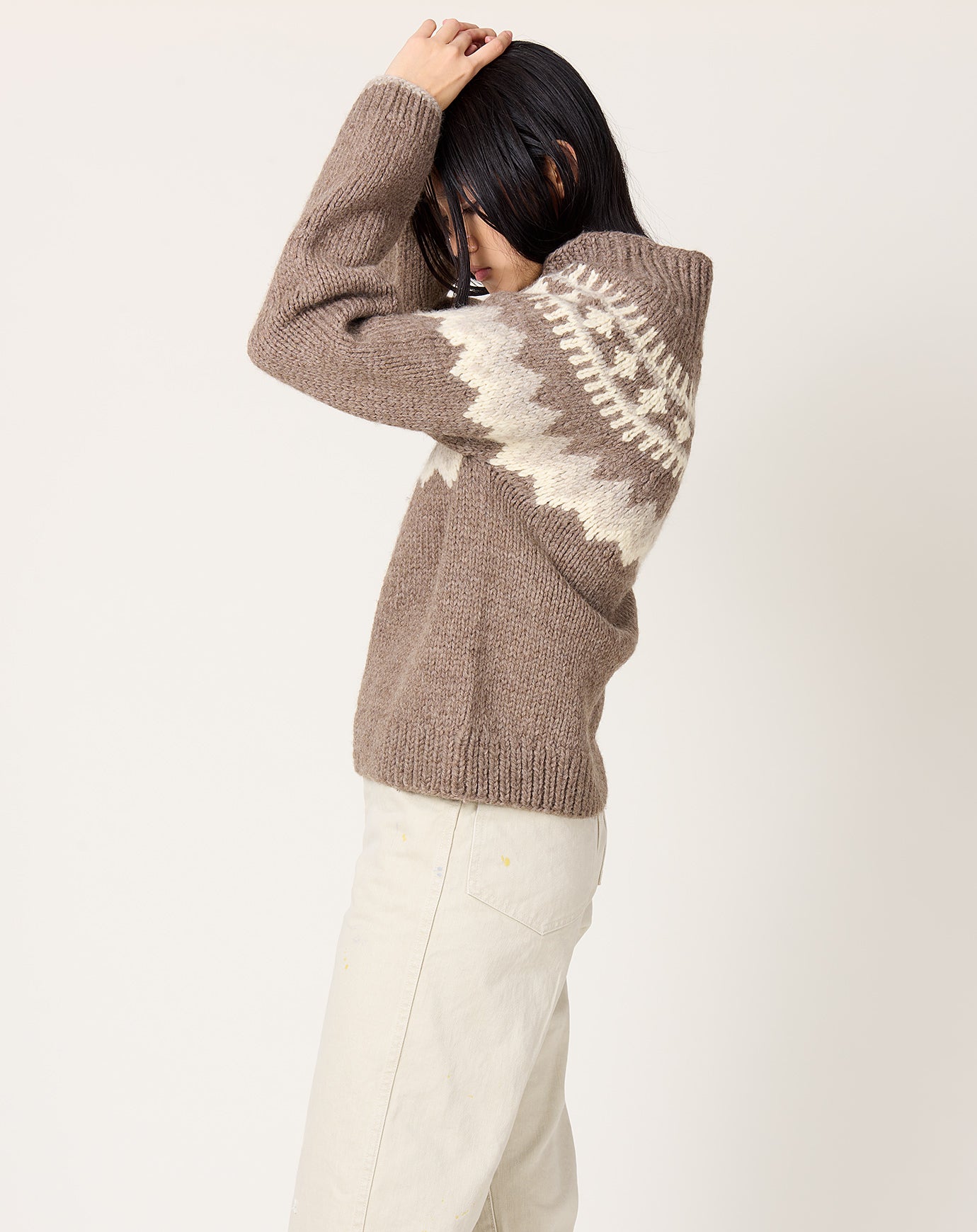 6397 Sedona Hand Knit in Mink Fairisle