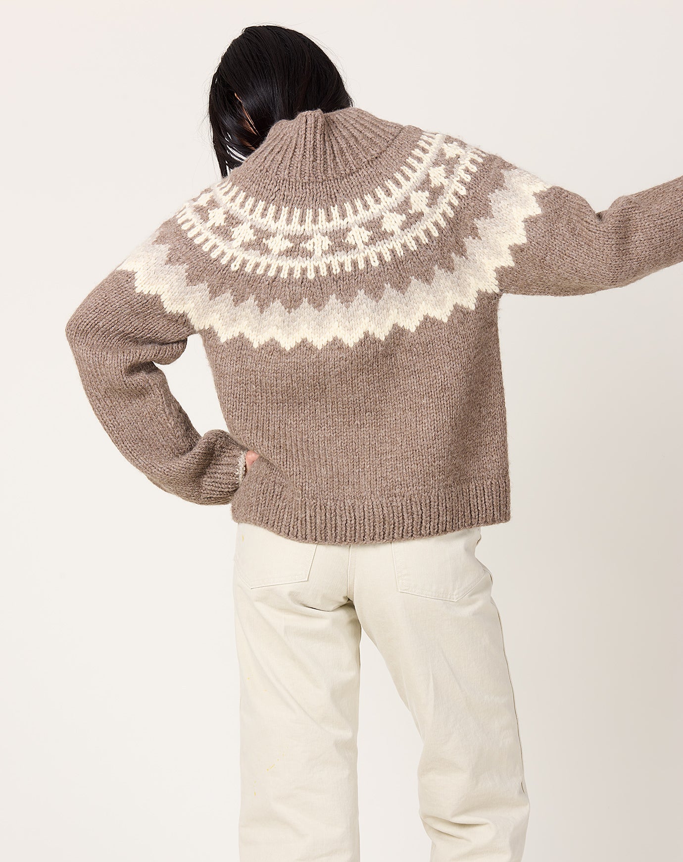 6397 Sedona Hand Knit in Mink Fairisle