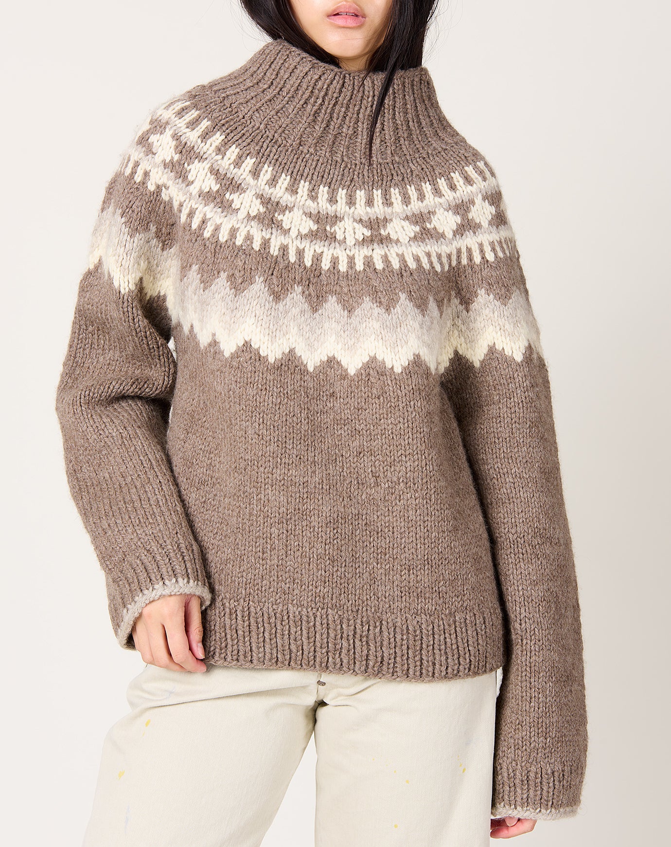 6397 Sedona Hand Knit in Mink Fairisle
