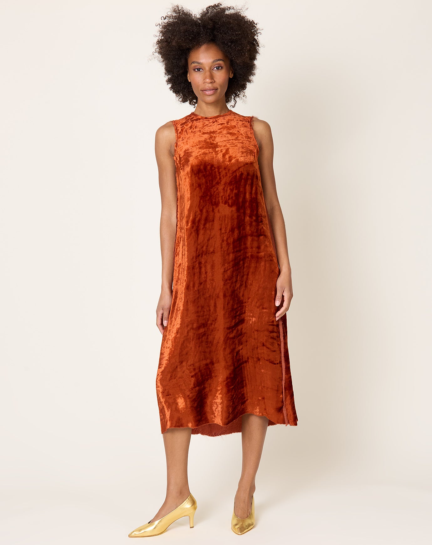 6397 Selvedge Shift Dress in Amaro