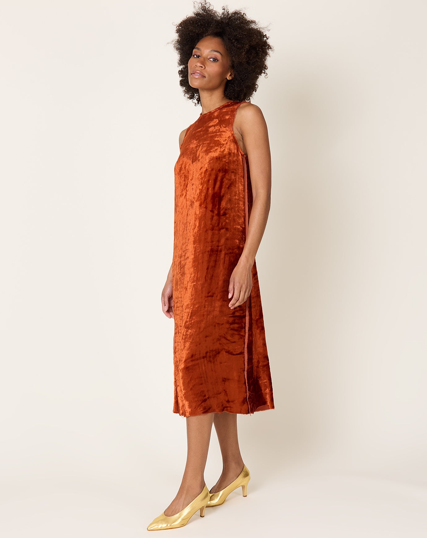 6397 Selvedge Shift Dress in Amaro