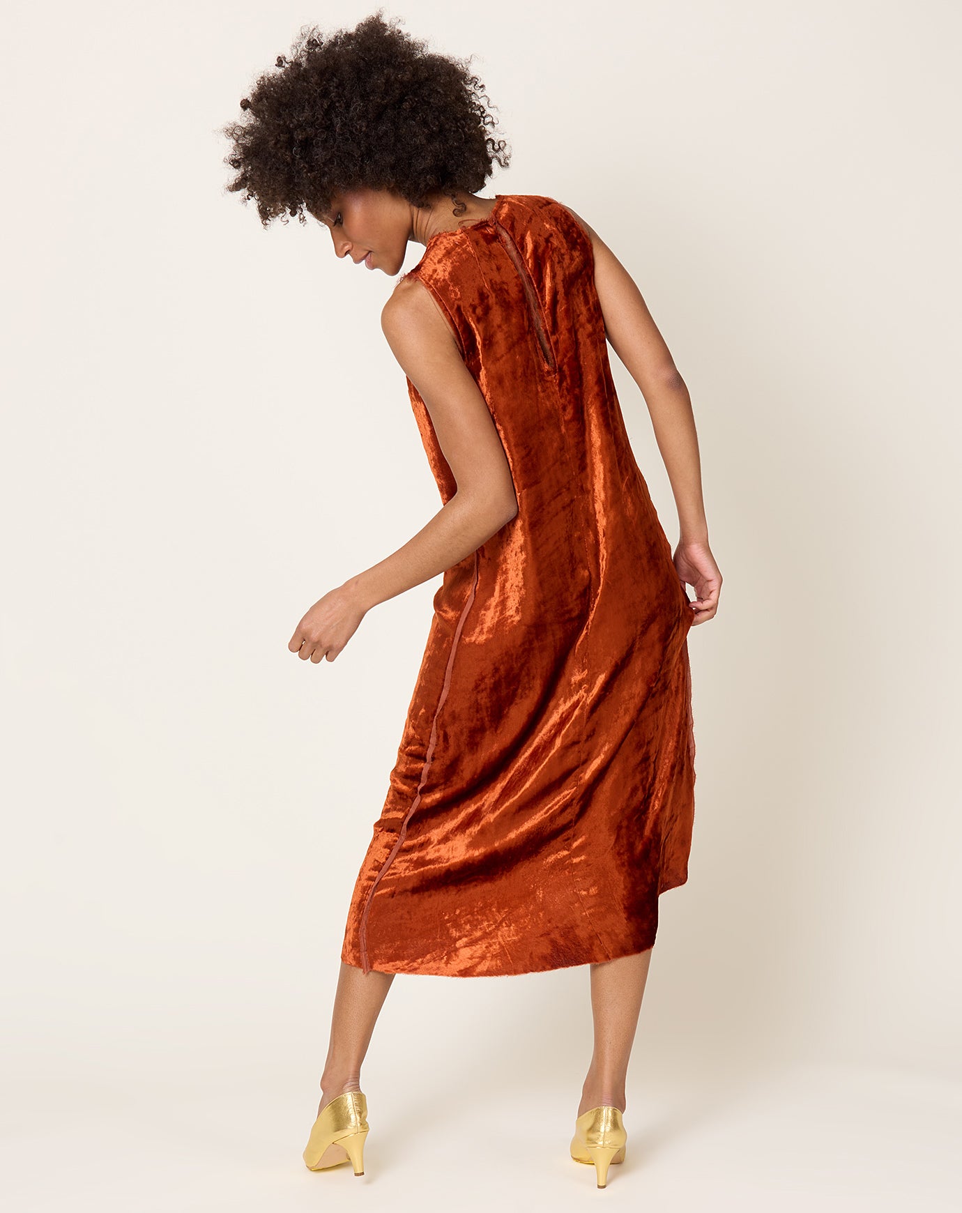 6397 Selvedge Shift Dress in Amaro