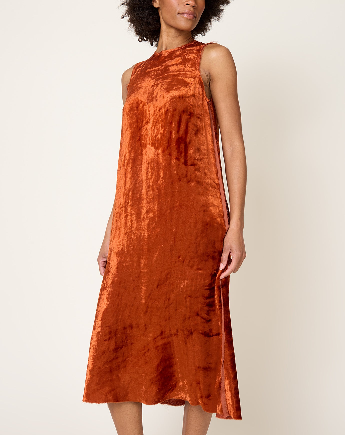 6397 Selvedge Shift Dress in Amaro