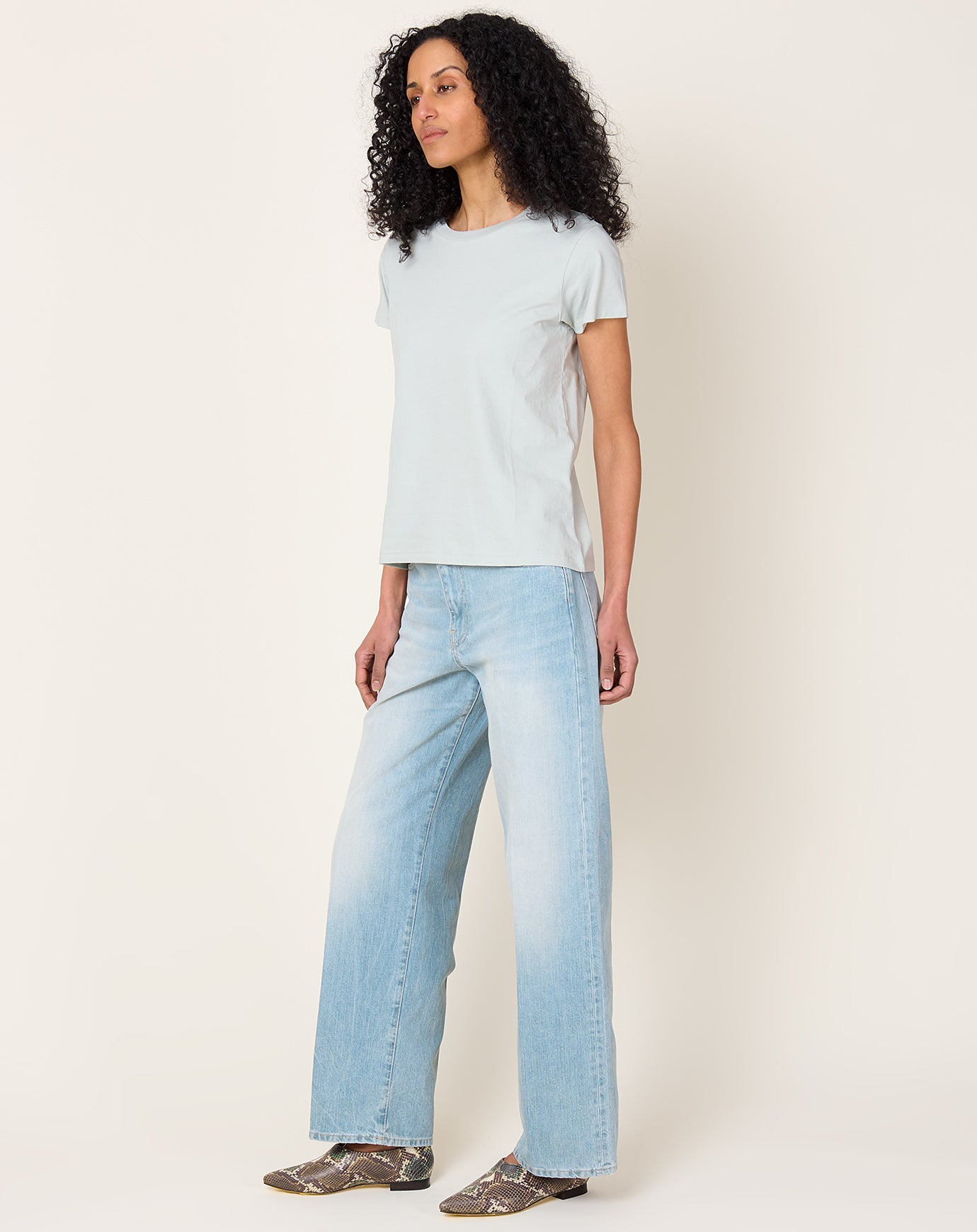 6397 Wide Jean in Beach Blue