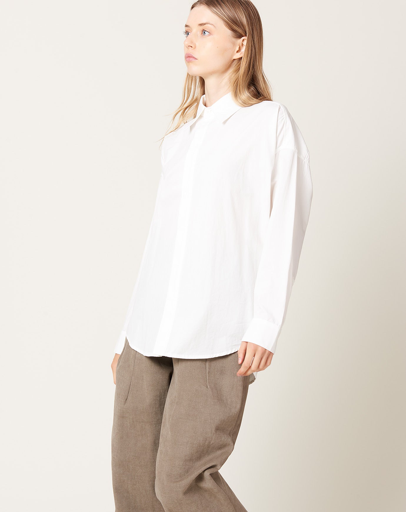 7115 by Szeki Cocoon Dress Shirt in White