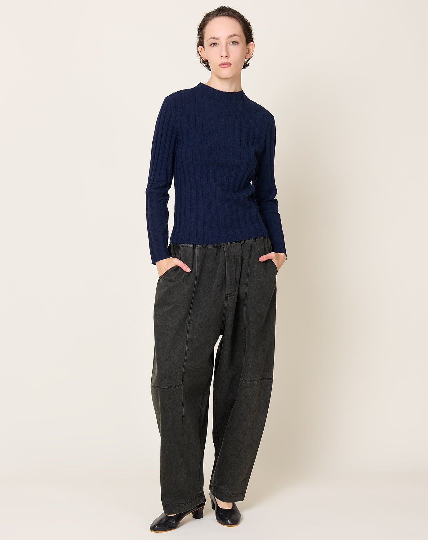 7115 by Szeki Mockneck Ribbed Long Sleeve