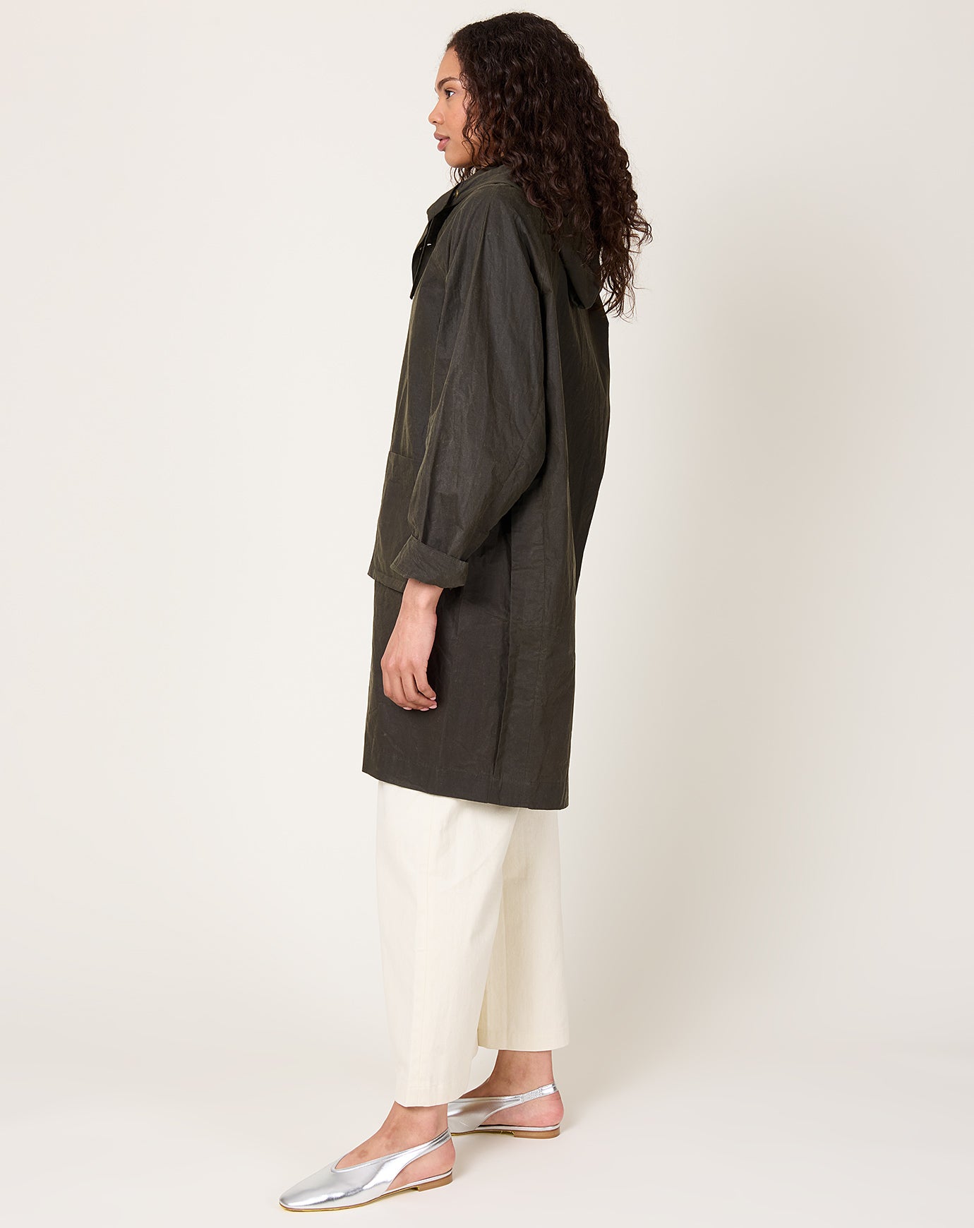 7115 by Szeki Waxed Forest Jacket in Deep Olive