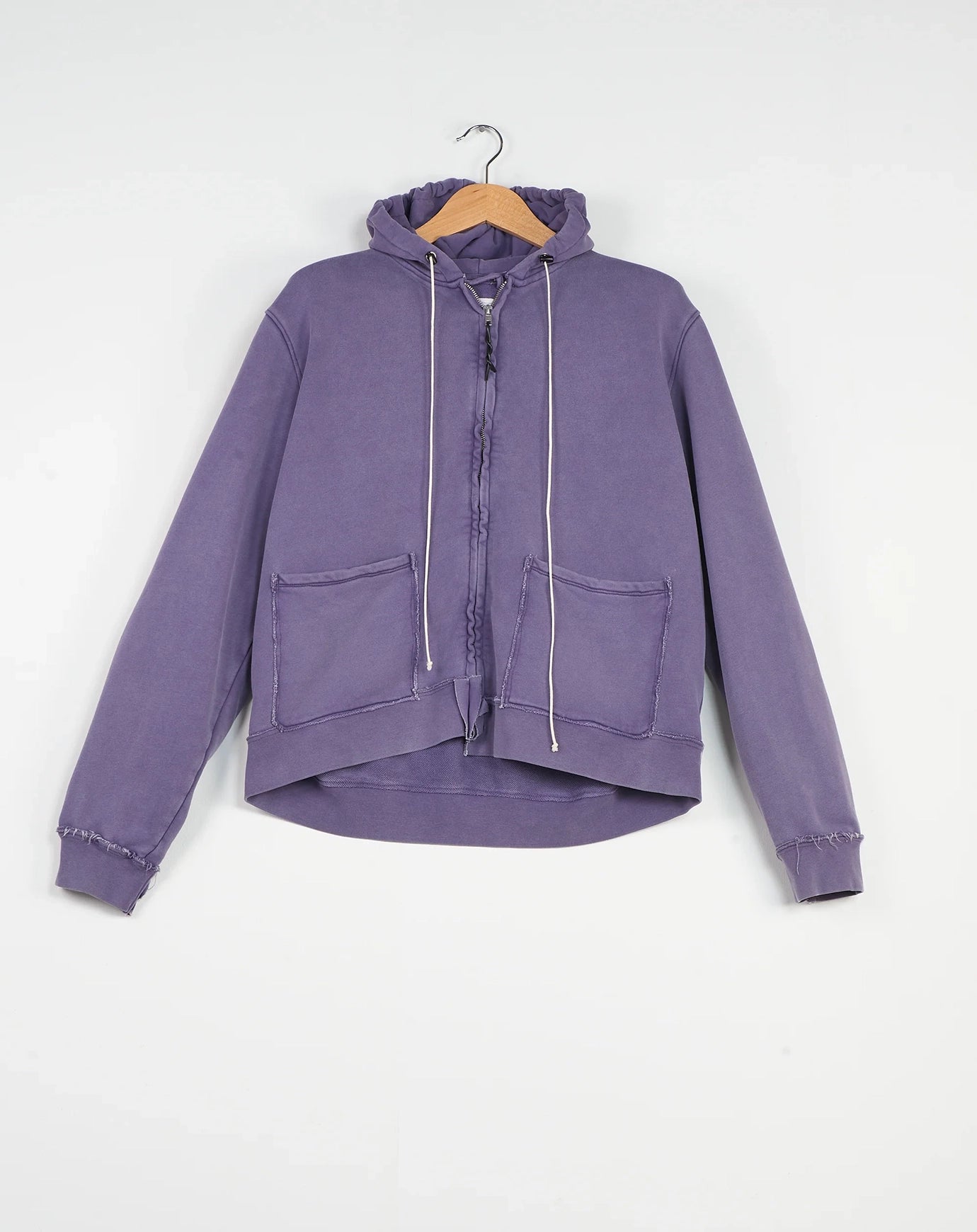 Camiel Fortgens Fitted Zip Hoodie in Dark Purple