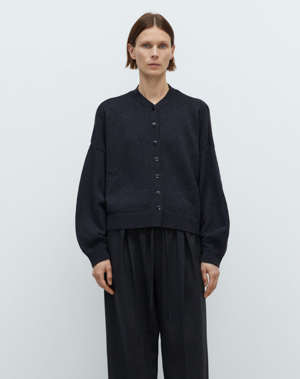 Cordera Merino Wool Cardigan in Anthracite